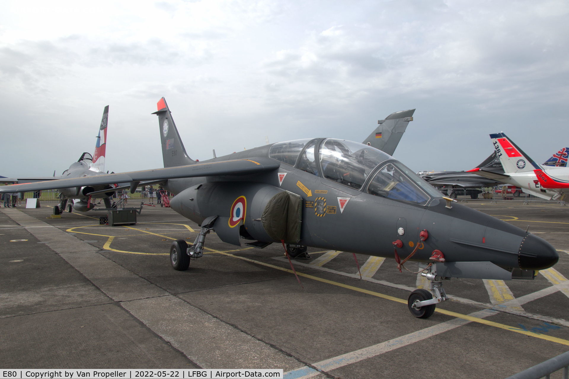 E80, Dassault-Dornier Alpha Jet E C/N E80, French Air Force Dassault-Breguet - Dornier Alpha Jet E at Cognac - Châteaubernard air base, France, 2022