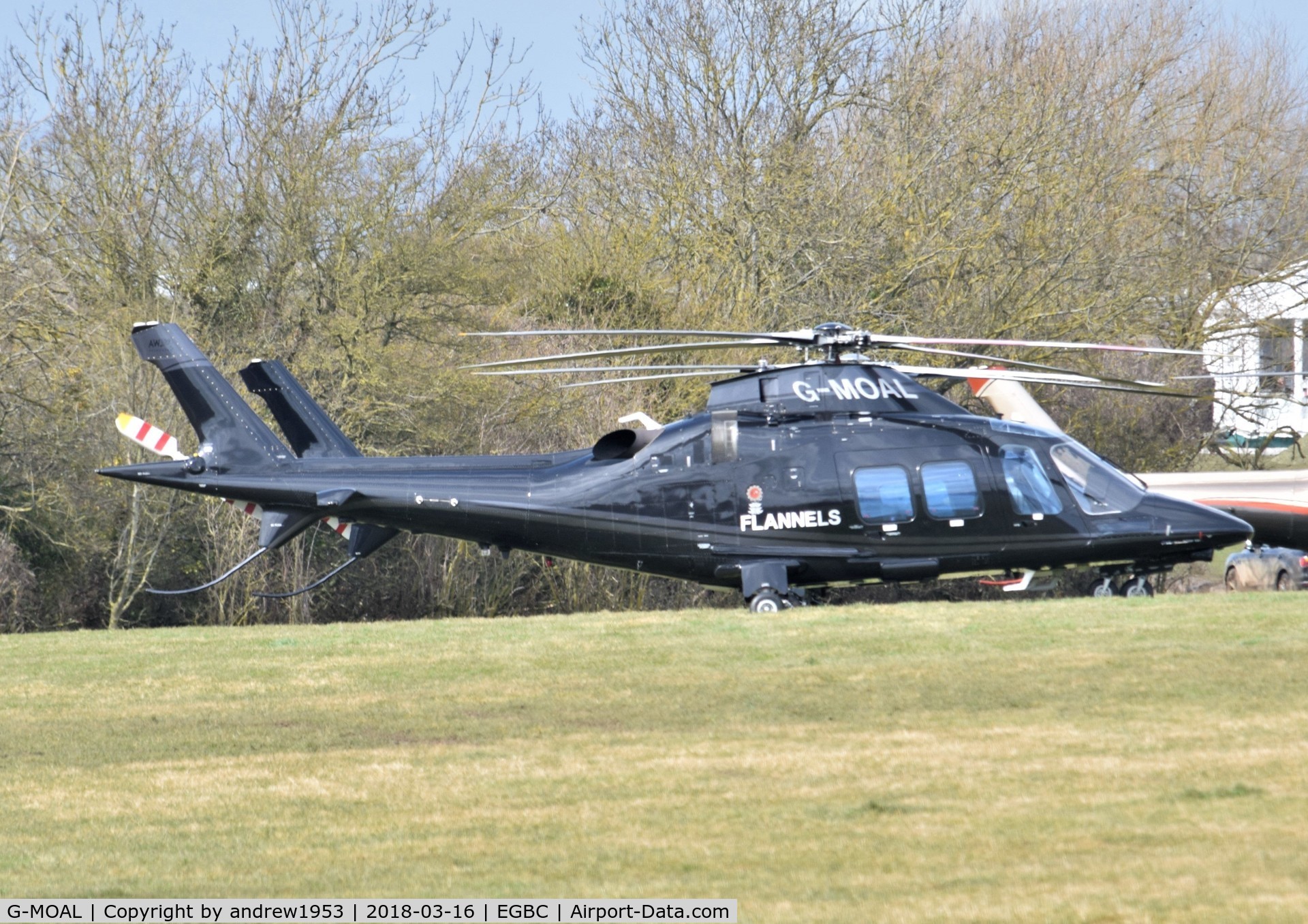 G-MOAL, 2015 AgustaWestland AW-109SP Grand New C/N 22348, G-MOAL at Cheltenham Racecourse.