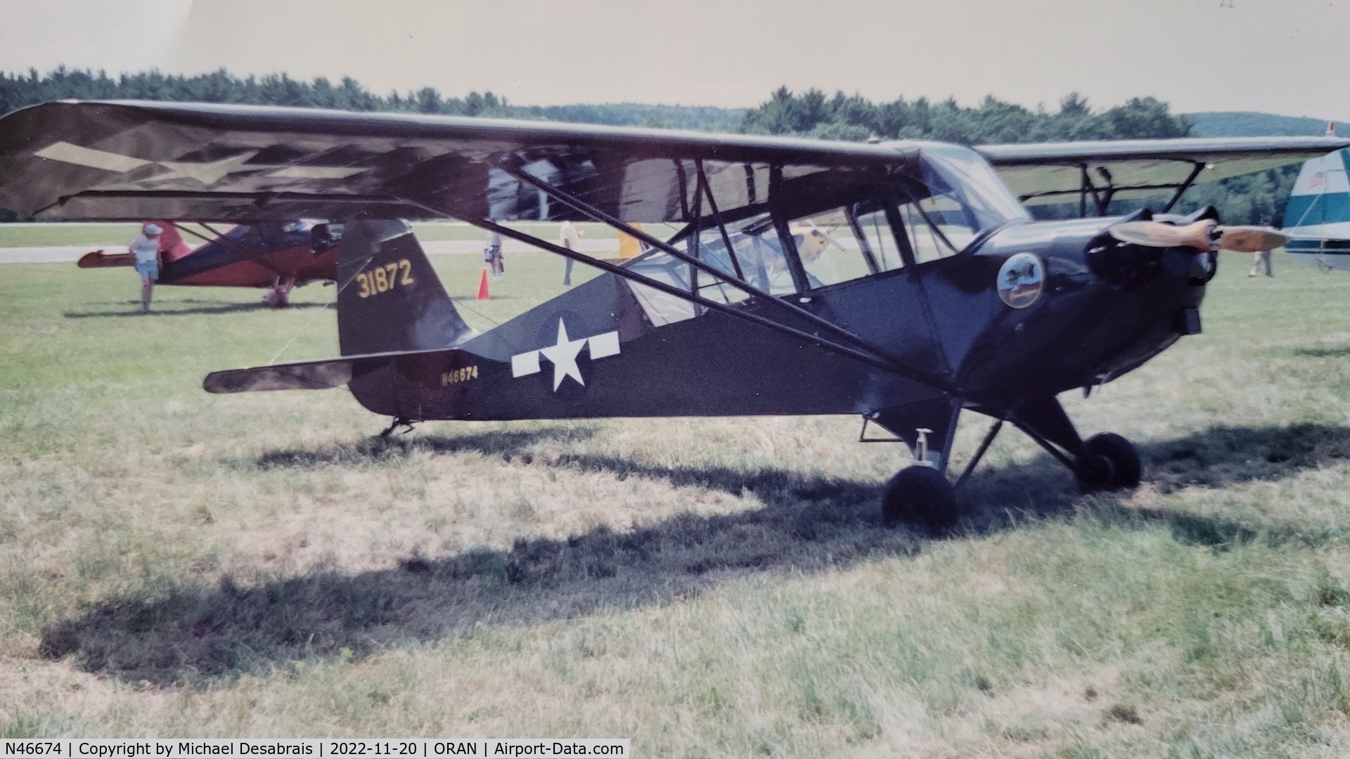 N46674, 1942 Aeronca 0-58B Grasshopper C/N 058B1872, Taken at an EAA fly-in Orange, MA. WON A TROPHY!