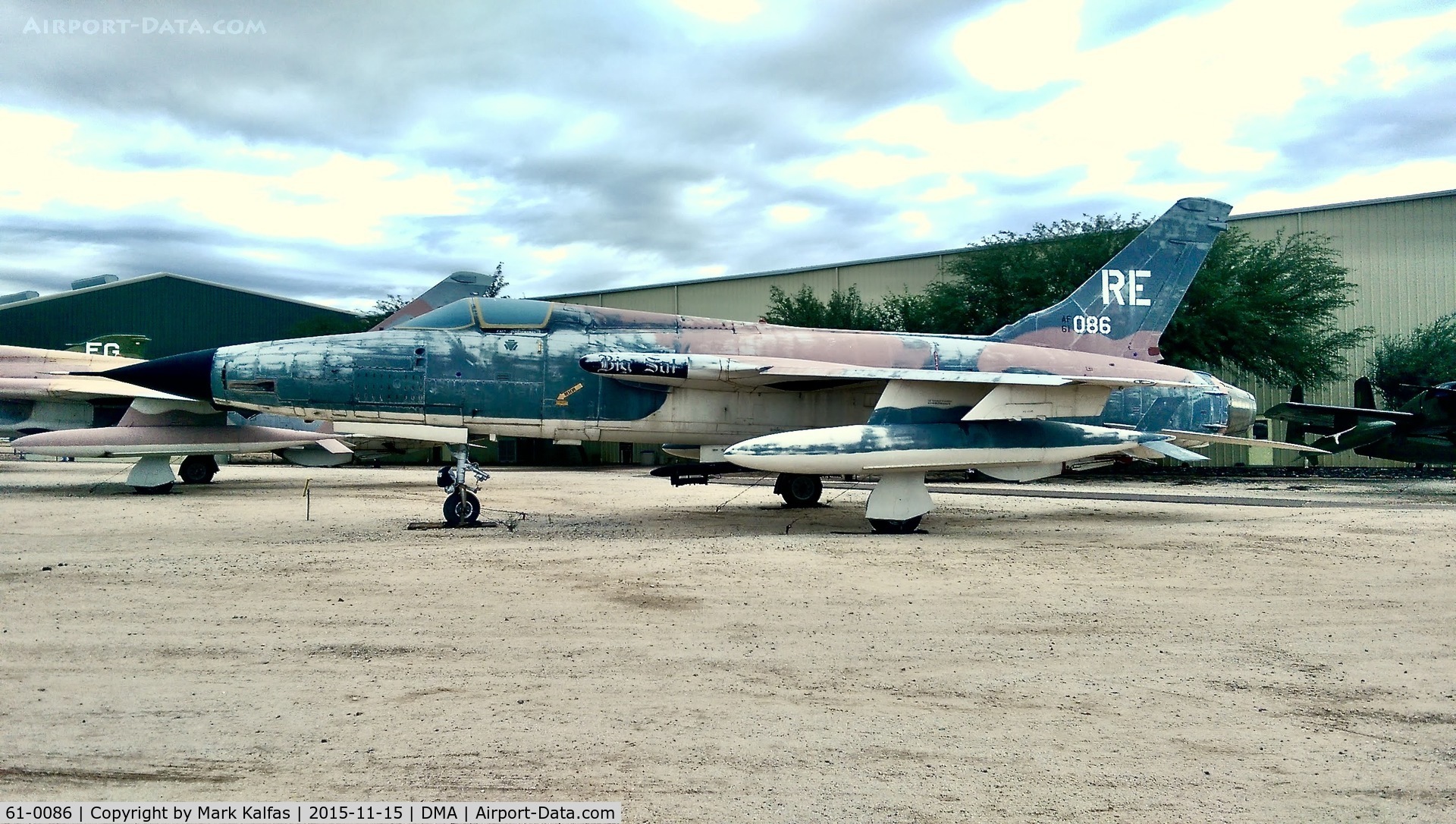 61-0086, 1961 Republic F-105D Thunderchief C/N D281, Republic F-105D Thunderchief, 61-0086 at 
Pima