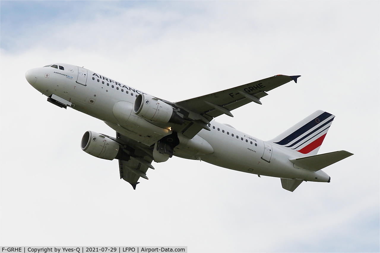 F-GRHE, 1999 Airbus A319-111 C/N 1020, Airbus A319-111, Taking off rwy 24, Paris-Orly airport (LFPO-ORY)