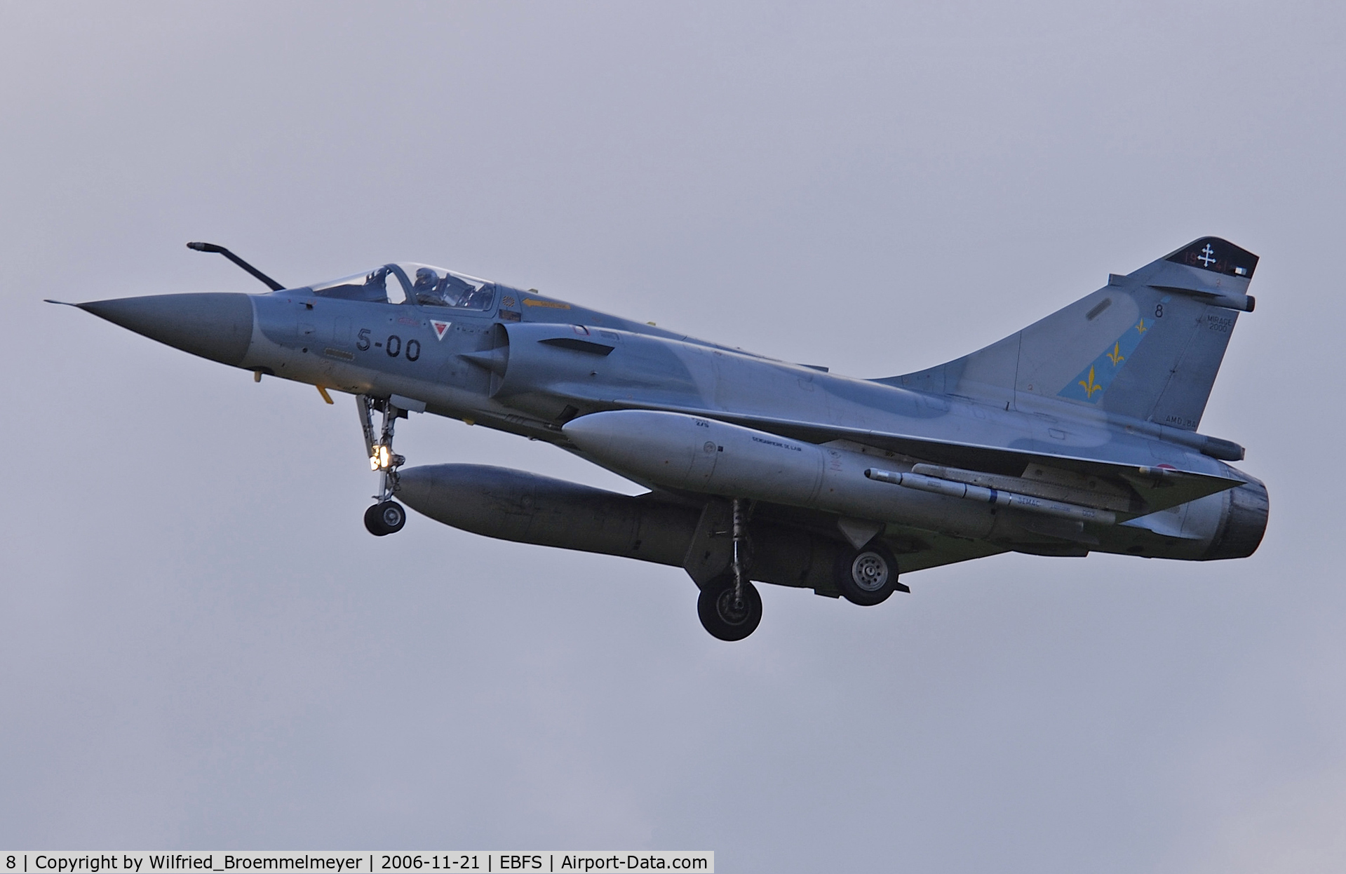 8, Dassault Mirage 2000C C/N 8, Military Code 5-OO - Dassaut Mirage 2000C C/N 8 - sold to India.