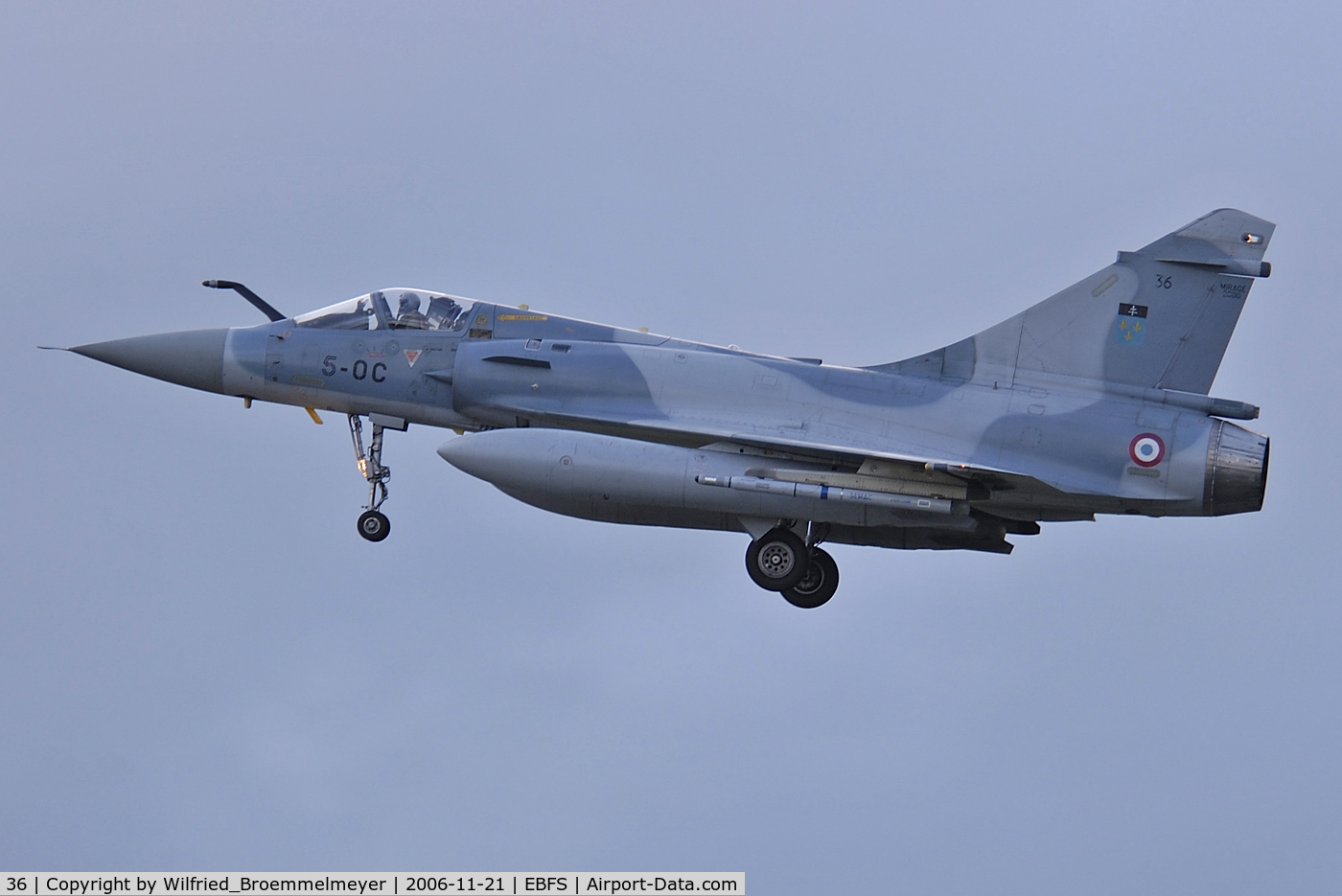 36, Dassault Mirage 2000C C/N Not found 36, Military Code 5-OC - On Approach to Runway 26R.
