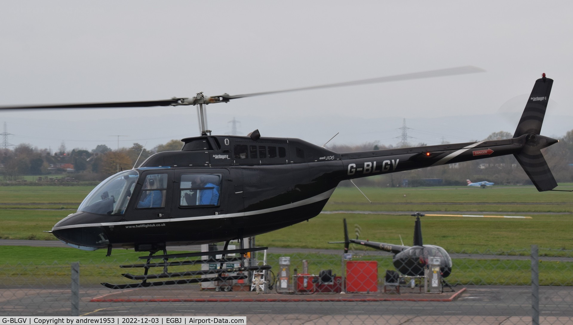 G-BLGV, 1973 Bell 206B JetRanger II C/N 982, G-BLGV at Gloucestershire Airport.
