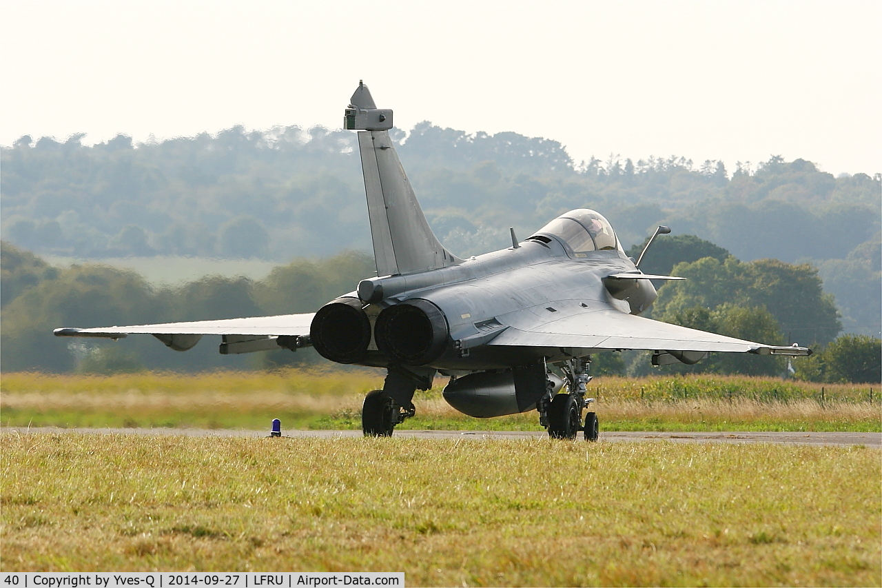 40, 2014 Dassault Rafale M C/N 40, Dassault Rafale M,  Taxiing, Morlaix-Ploujean airport (LFRU-MXN) air show in september 2014