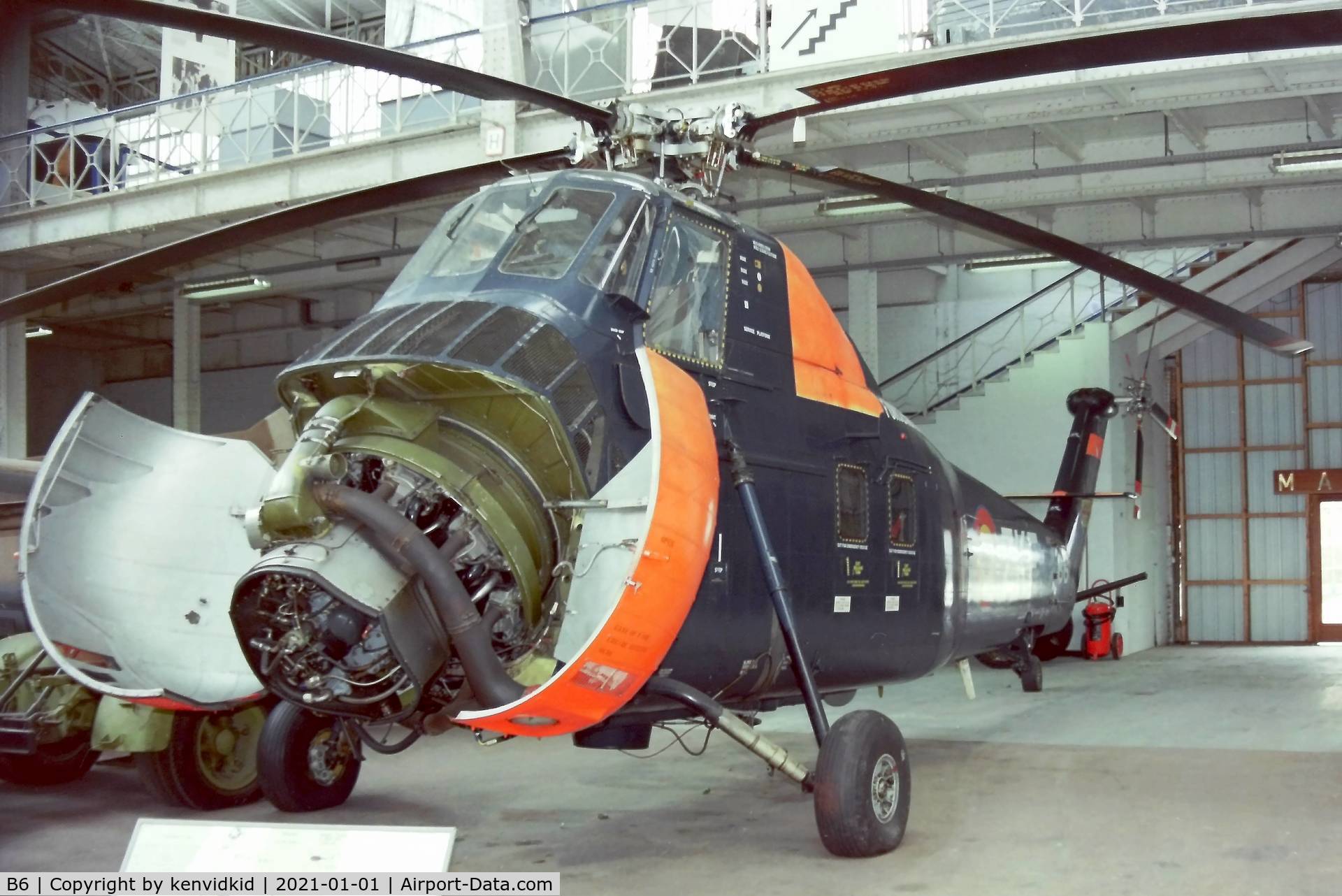 B6, Sikorsky HSS-1 Seabat C/N SA181, At the Brussels Aviation Museum in 2000.
