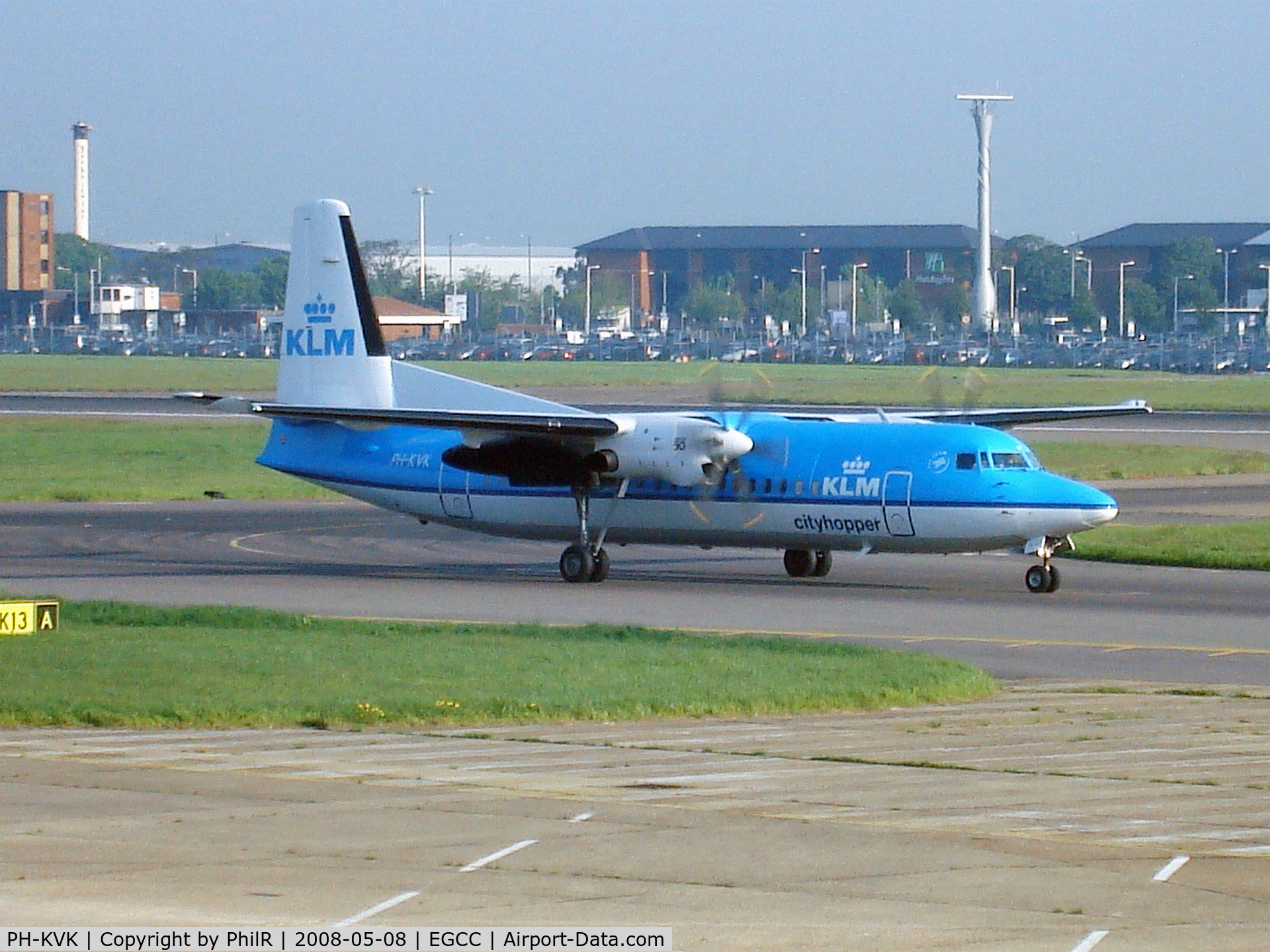 PH-KVK, 1991 Fokker 50 C/N 20219, PH-KVK 1991 Fokker 50 KLM Cityhopper MAN