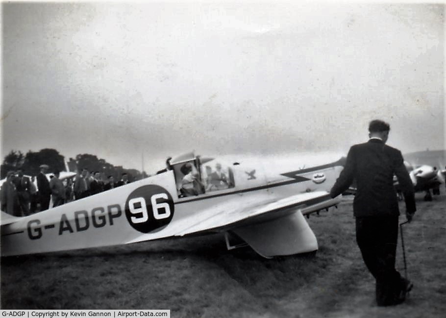 G-ADGP, 1935 Miles M.2L Hawk Speed Six C/N 160, Shoreham Airport Sussex 22 9 1951.