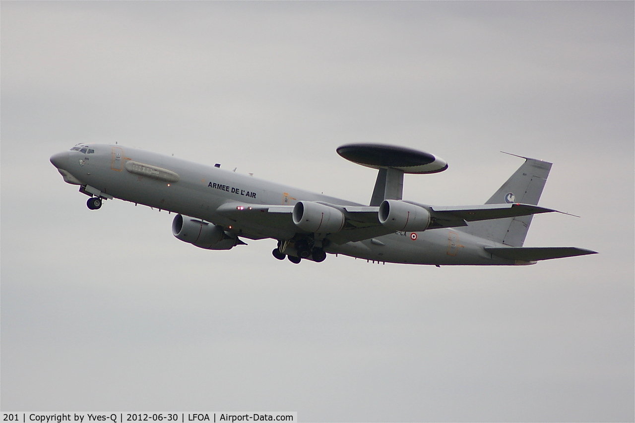 201, 1990 Boeing E-3F Sentry C/N 24115, Boing E-3F SDCA, Take off Rwy 24, Avord Air Base 702 (LFOA) Air Show in june 2012