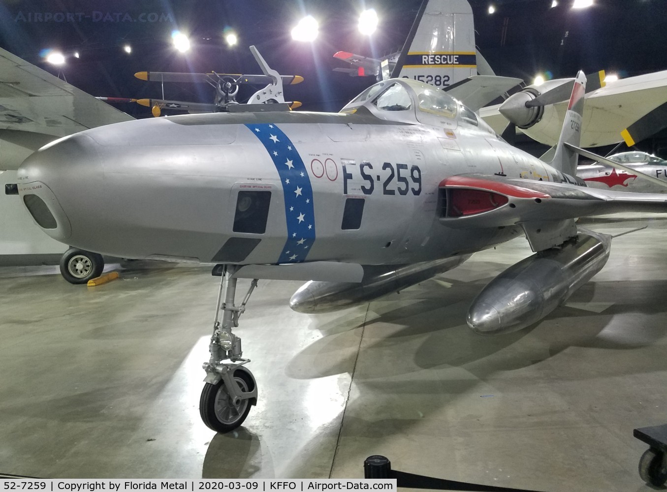 52-7259, Republic RF-84K-17-RE Thunderflash C/N 221, USAF Museum 2020