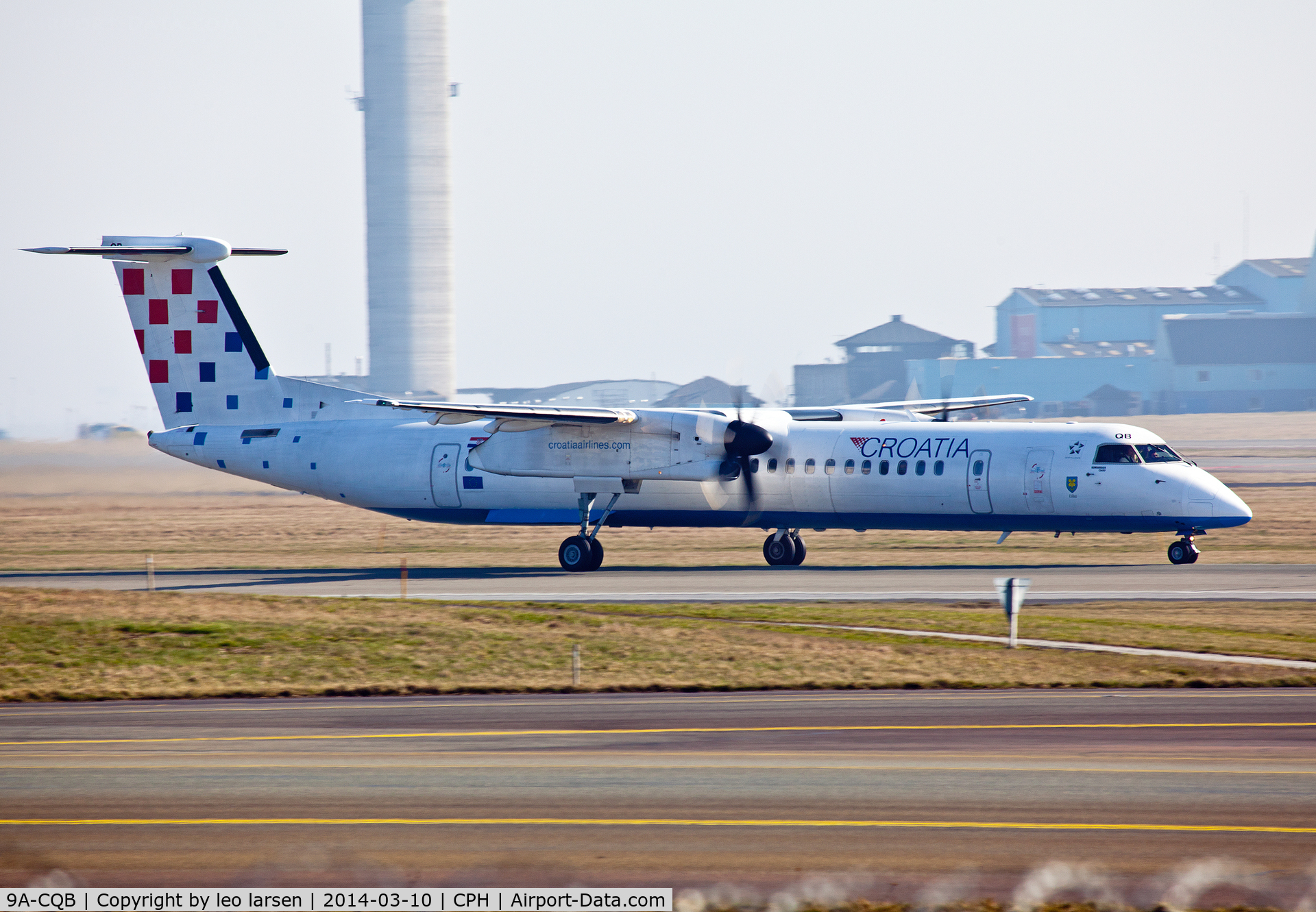 9A-CQB, 2008 De Havilland Canada DHC-8-402Q Dash 8 C/N 4211, Copenhagen 10.3.2014