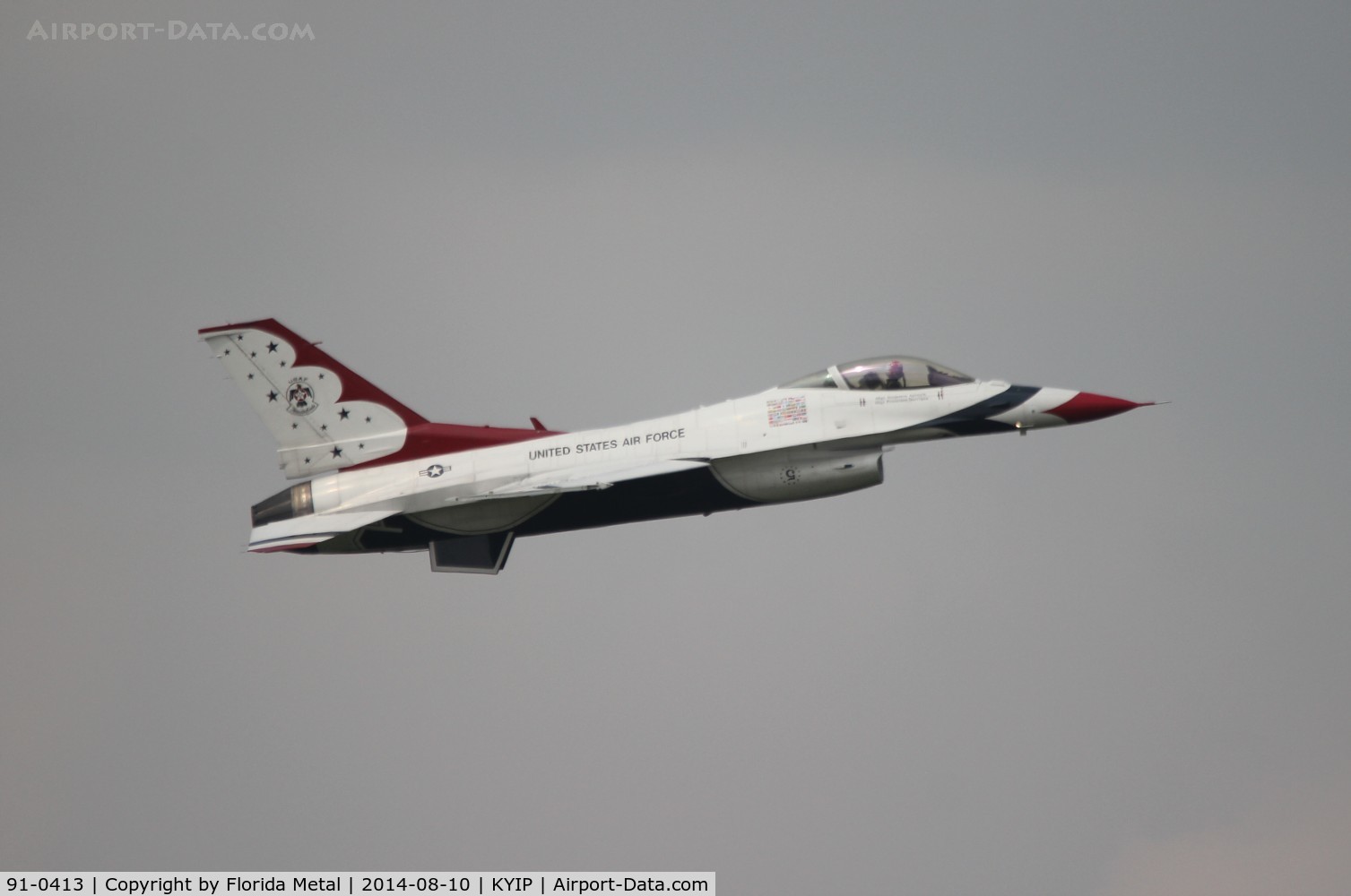 91-0413, 1991 General Dynamics F-16CJ Fighting Falcon C/N CC-111, Thunderbirds zx