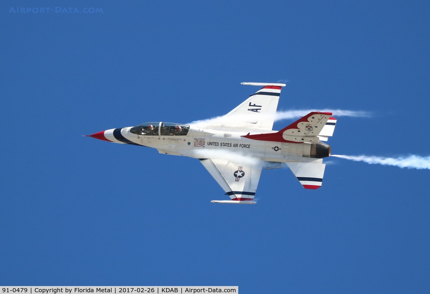 91-0479, 1991 General Dynamics F-16D Fighting Falcon C/N CD-34, Thunderbirds zx