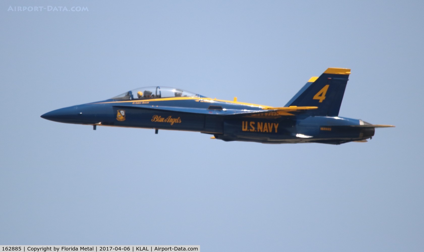 162885, McDonnell Douglas F/A-18B Hornet C/N 434/B076, F-18 A-D Blue Angels LAL