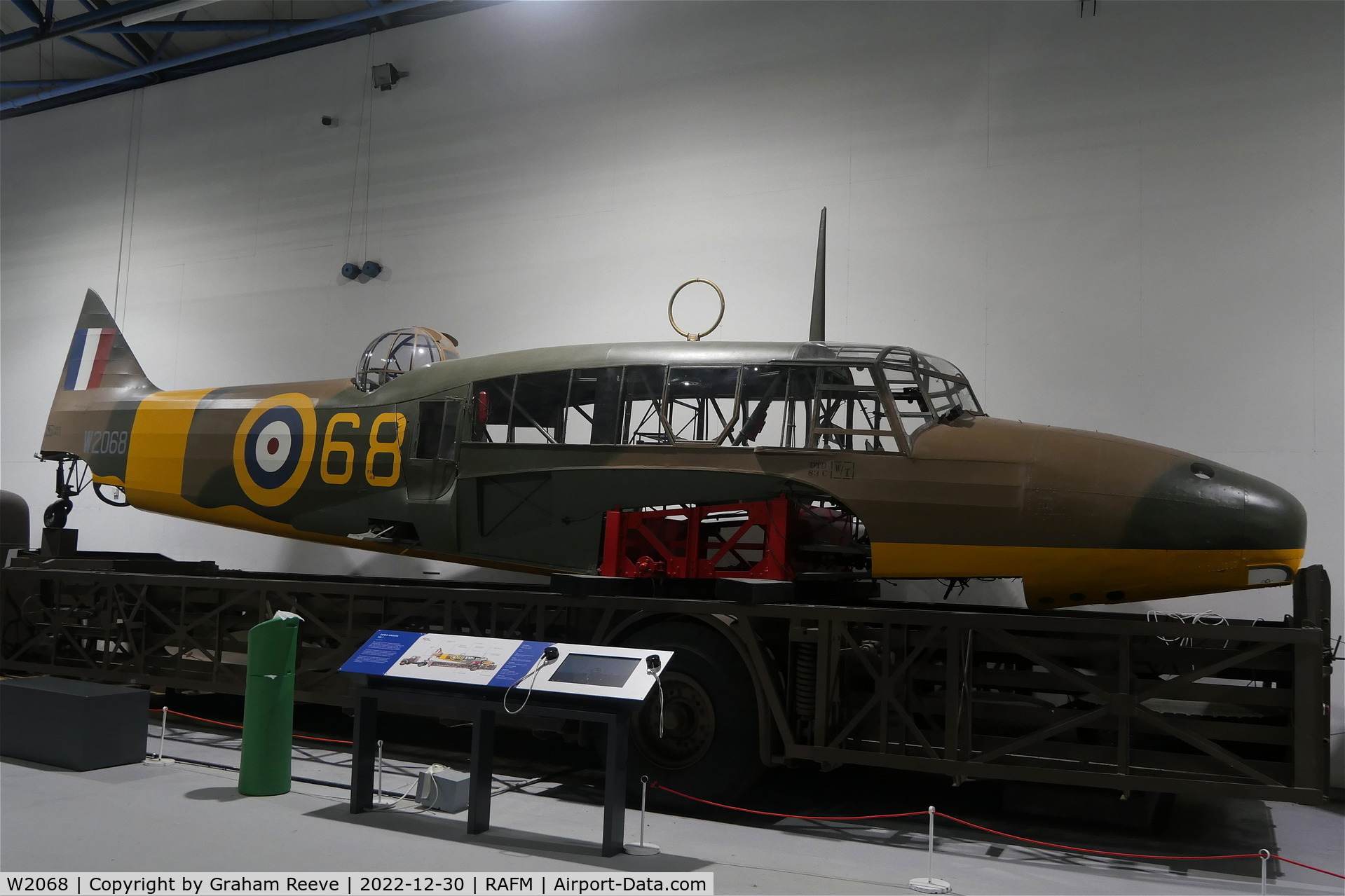 W2068, 1941 Avro 652A Anson 1 C/N Not found W2068, On display at the RAF Museum, Hendon.