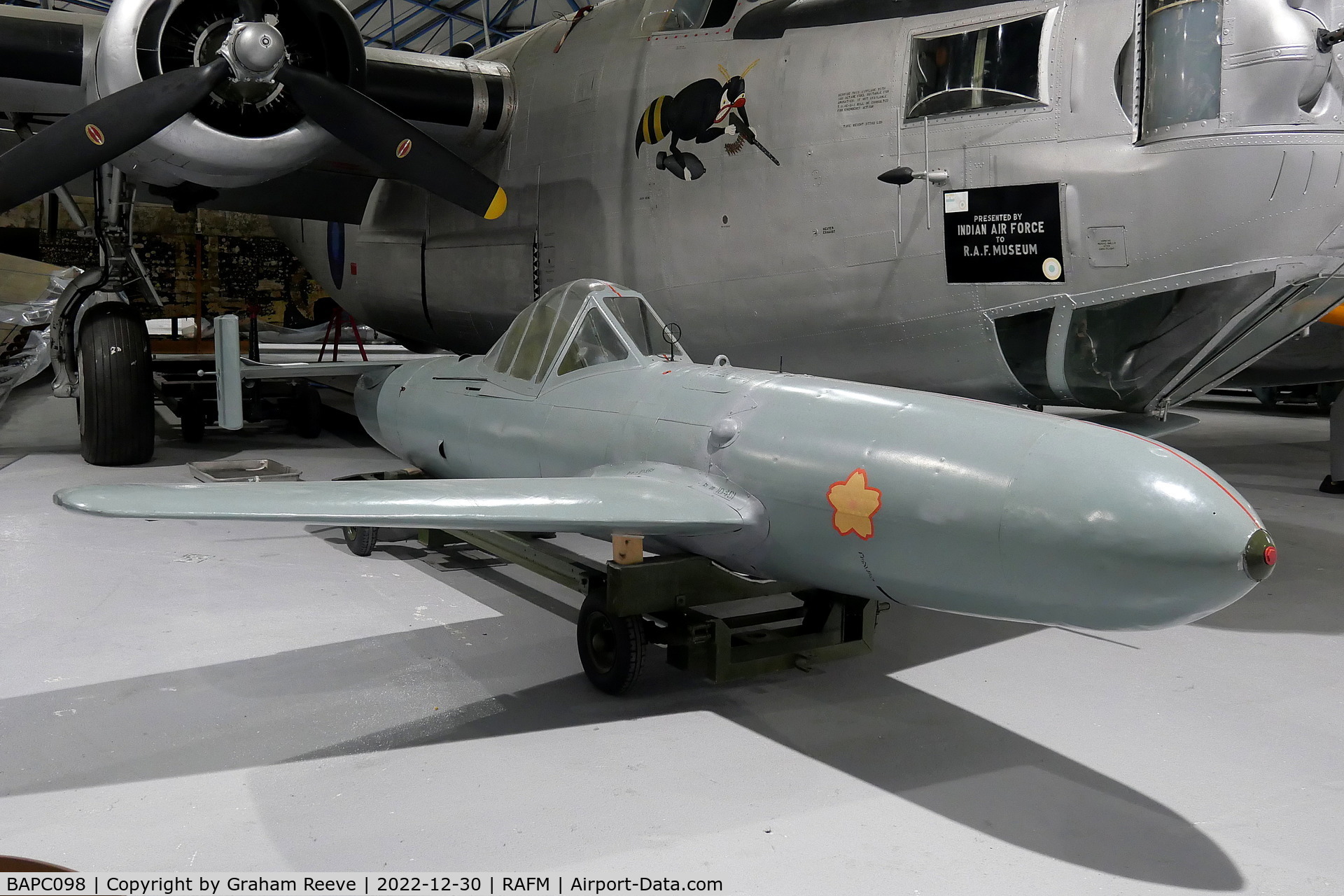 BAPC098, 1945 Yokosuka MXY-7 Ohka II C/N BAPC.098, On display at the RAF Museum, Hendon.