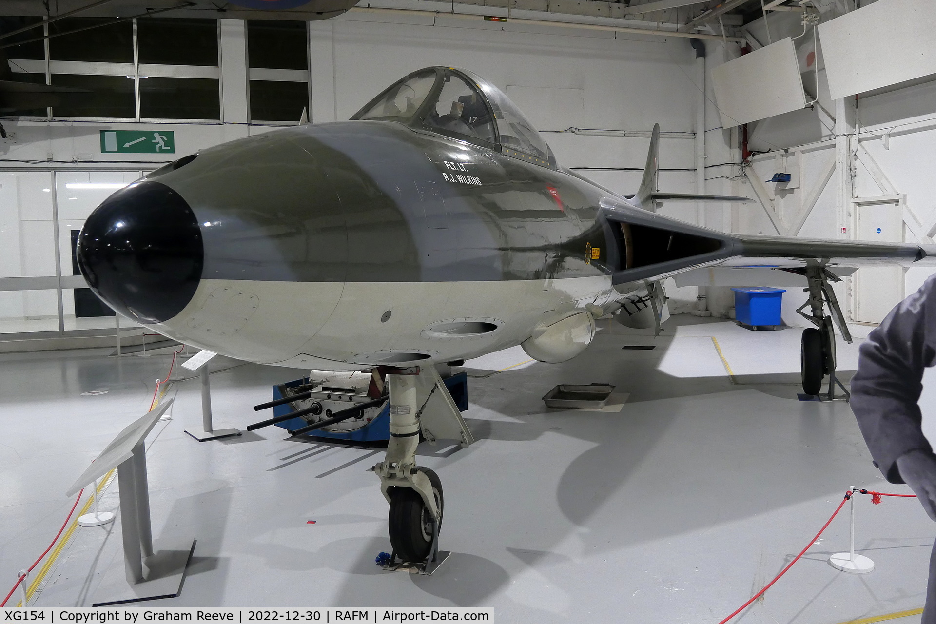 XG154, 1956 Hawker Hunter FGA.9 C/N S4/U/3387, On display at the RAF Museum, Hendon.