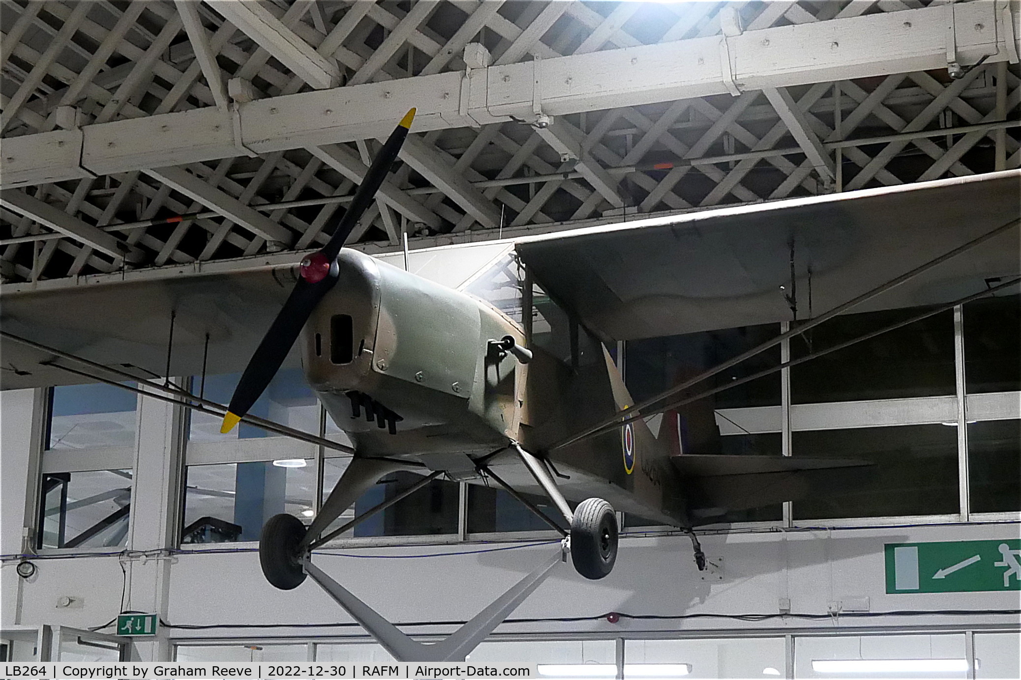 LB264, 1942 Taylorcraft Auster 1 C/N 134, On display at the RAF Museum, Hendon.