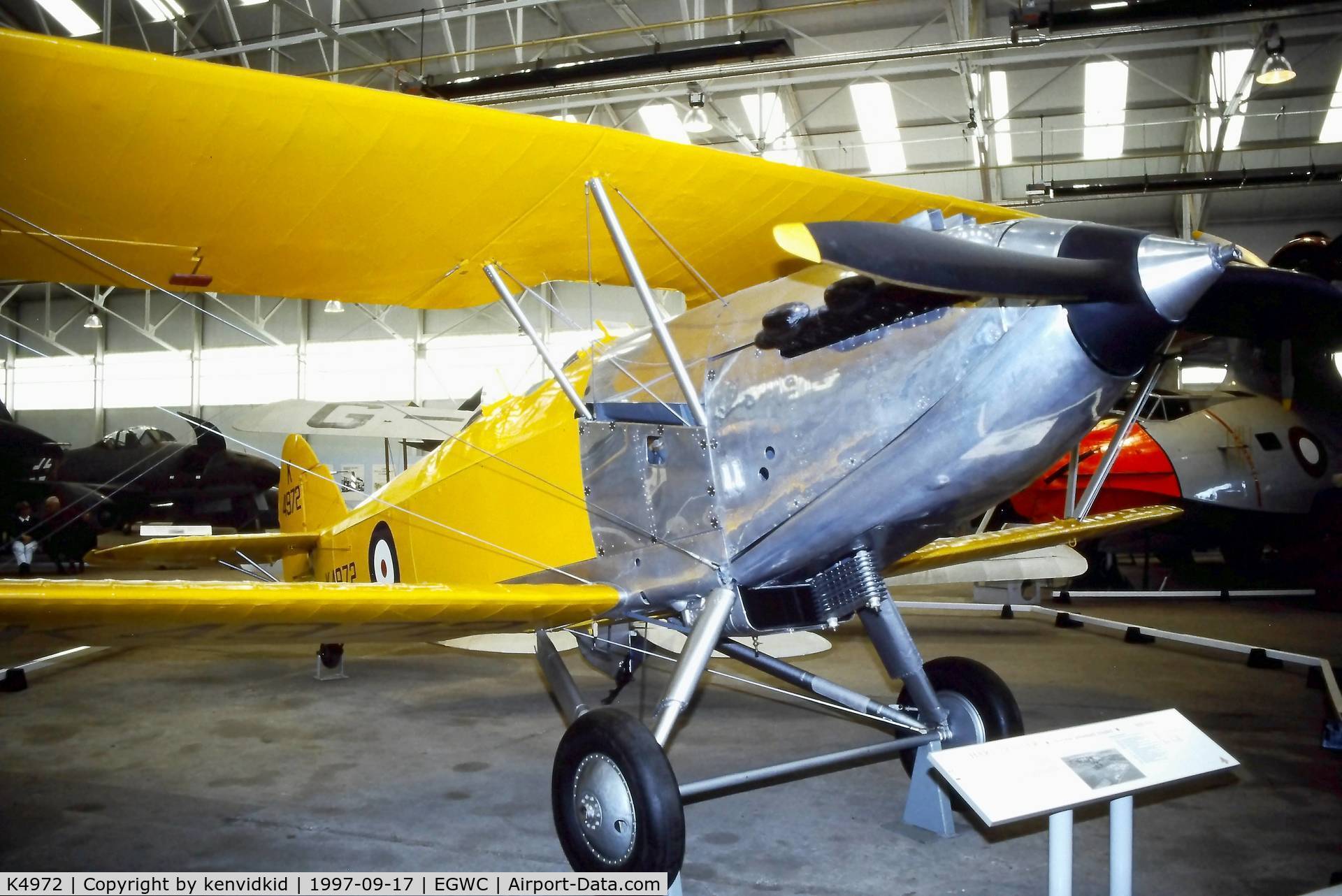 K4972, 1935 Hawker Hart Trainer II C/N 4261, A visit to Cosford in 1997.