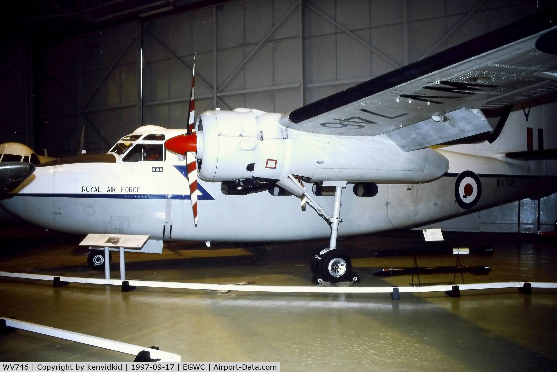 WV746, Hunting Percival P-66 Pembroke C1 C/N PAC/66/53, A visit to Cosford in 1997.
