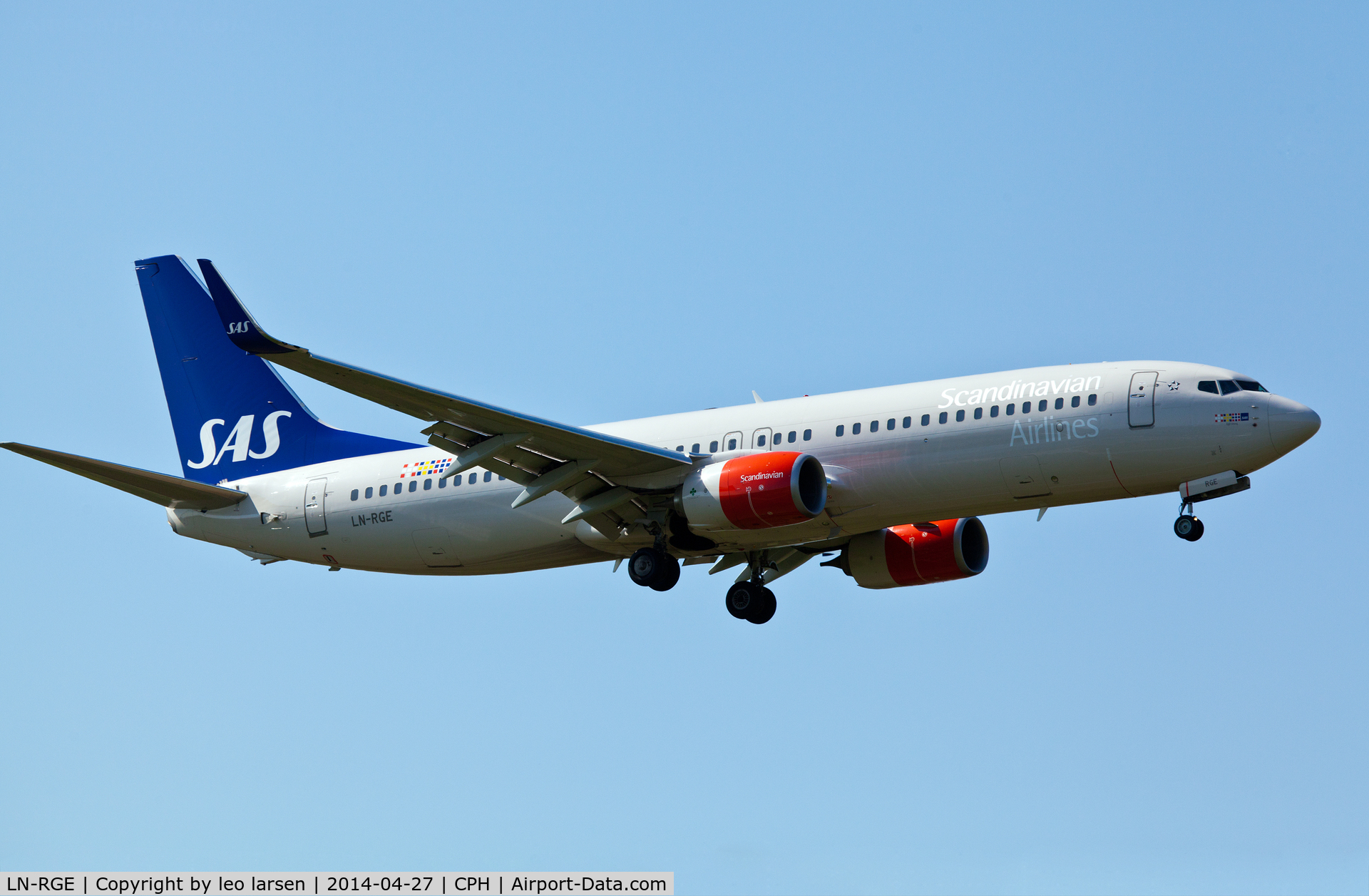 LN-RGE, 2013 Boeing 737-883 C/N 38037, Copenhagen 27.4.2014