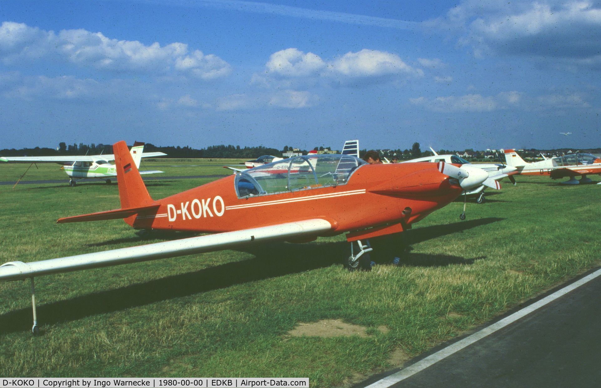 D-KOKO, Fournier Sportavia-Putzer RF-5B Sperber C/N 5042, Fournier RF-5 at Bonn-Hangelar airfield in the early 1980s