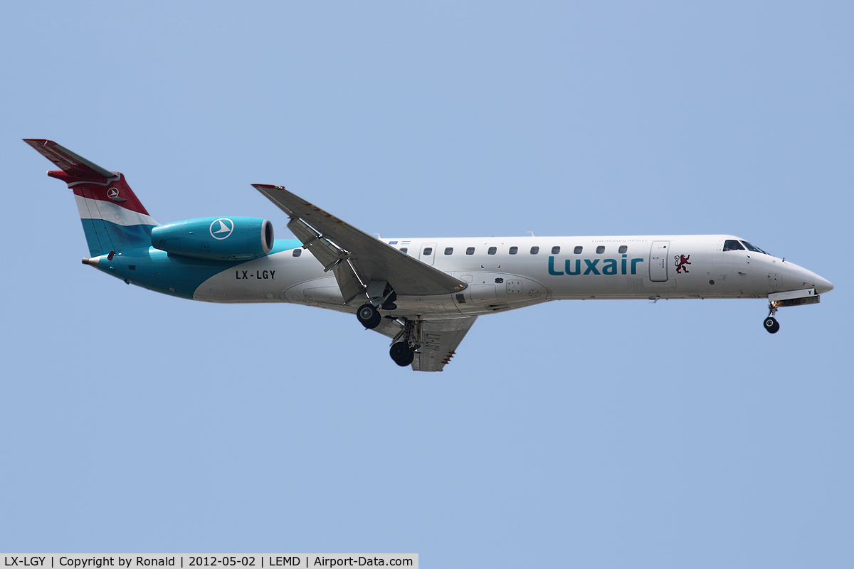 LX-LGY, 2000 Embraer EMB-145LU (ERJ-145LU) C/N 145242, at mad