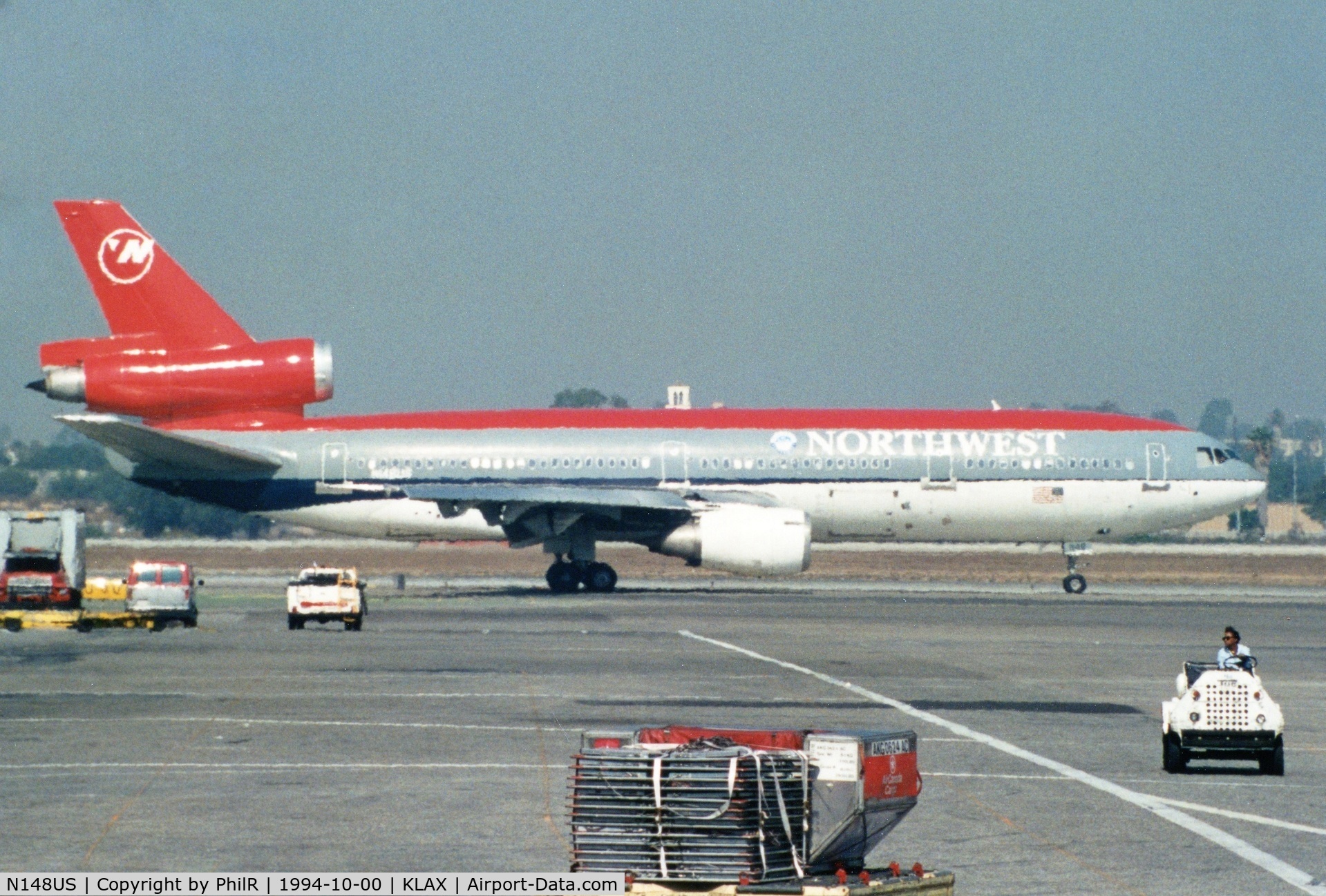 N148US, 1973 Douglas DC-10-40 C/N 46757, N148US 1973 DC-10-40 Northwest LAX