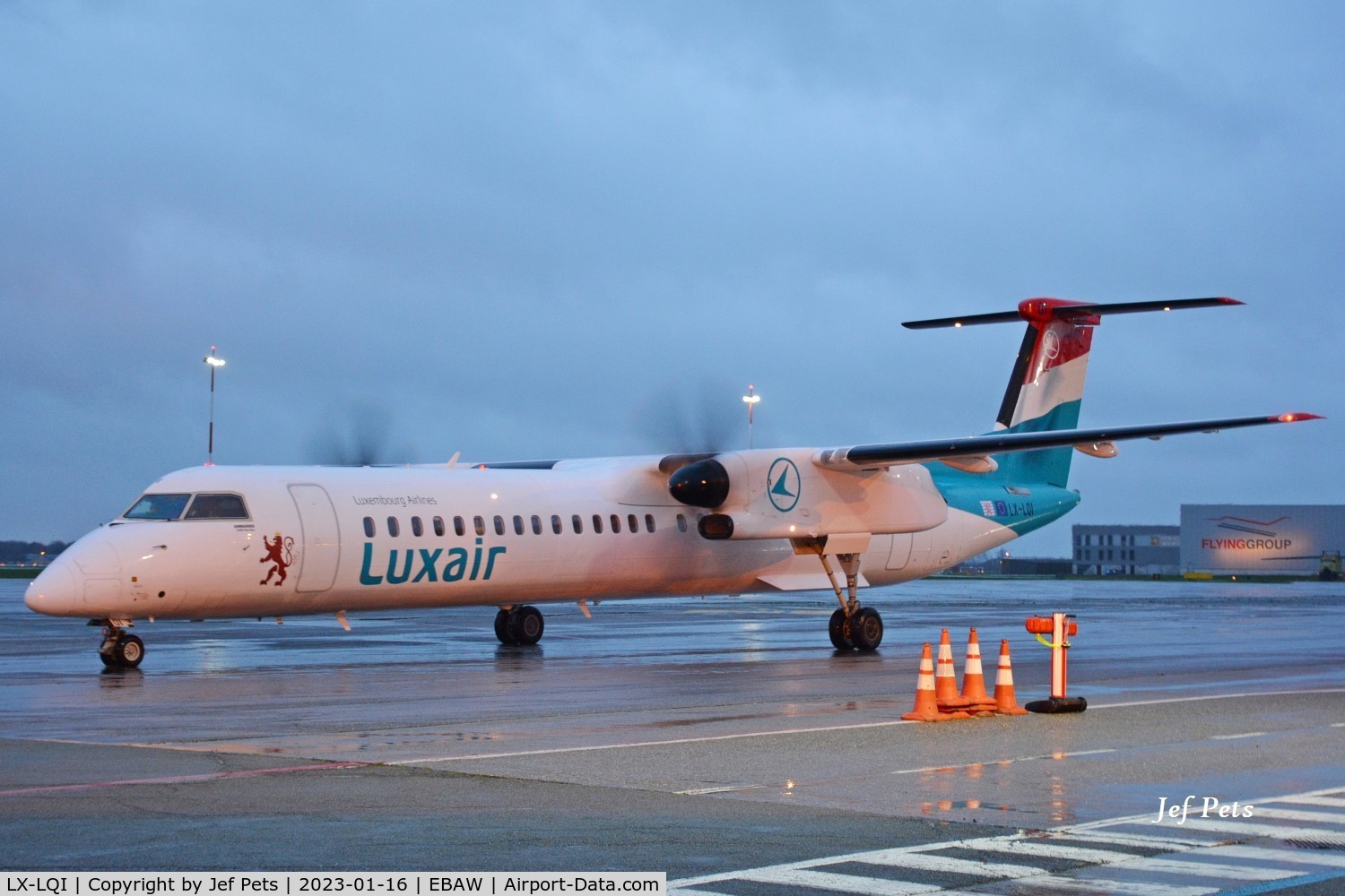 LX-LQI, 2016 Bombardier DHC-8-402Q Dash 8 Dash 8 C/N 4534, Today january 16,  first arrival of Luxair flight LGL4681 from London City LCY to Antwerp Airport. From now on scheduled flights are possible between these two cities.