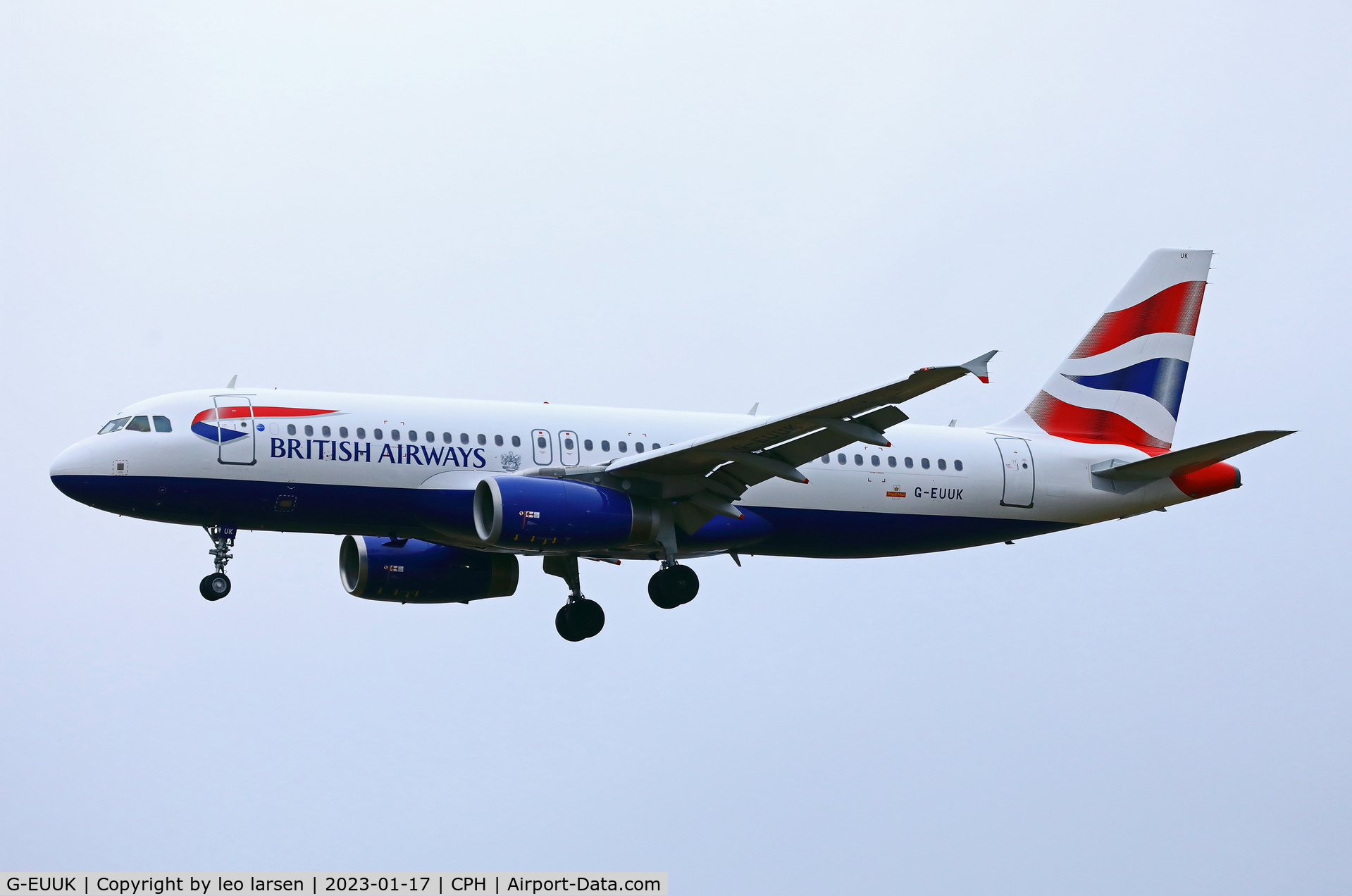 G-EUUK, 2002 Airbus A320-232 C/N 1899, Copenhagen 17.1.2023