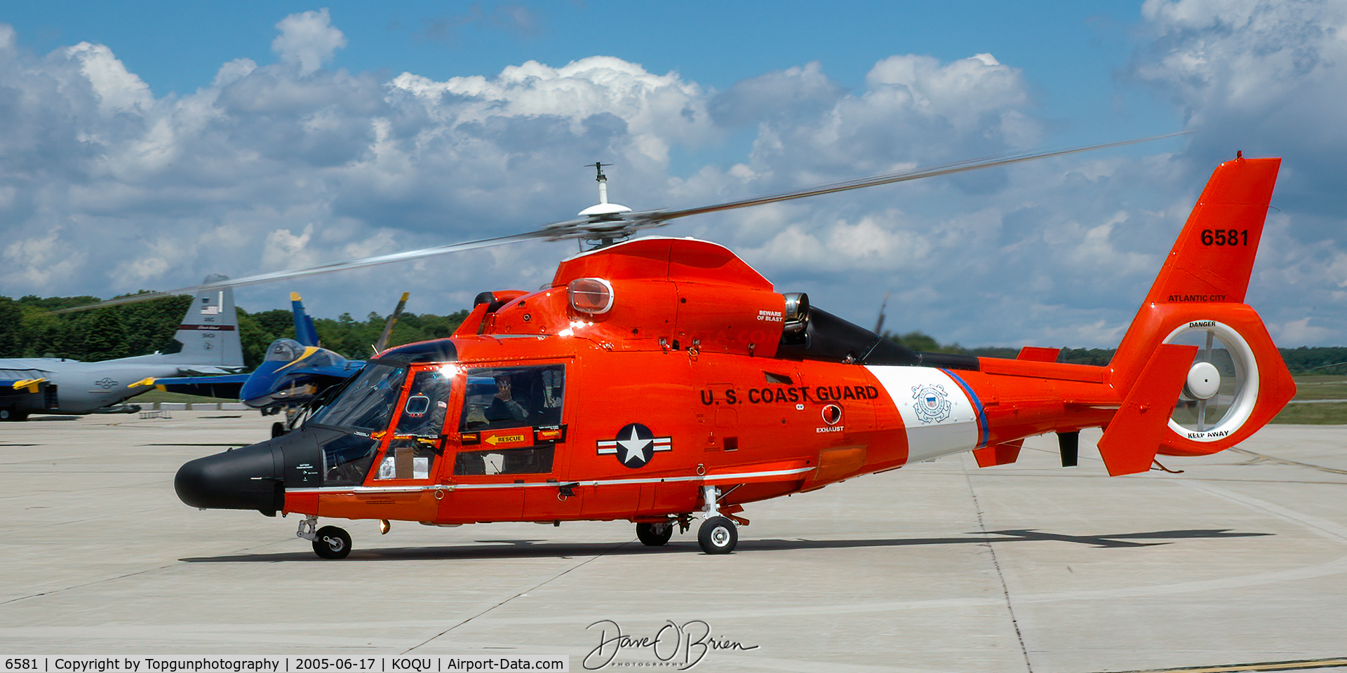 6581, 1988 Aerospatiale HH-65C Dolphin C/N 6279, Static Arrival from Atlantic City