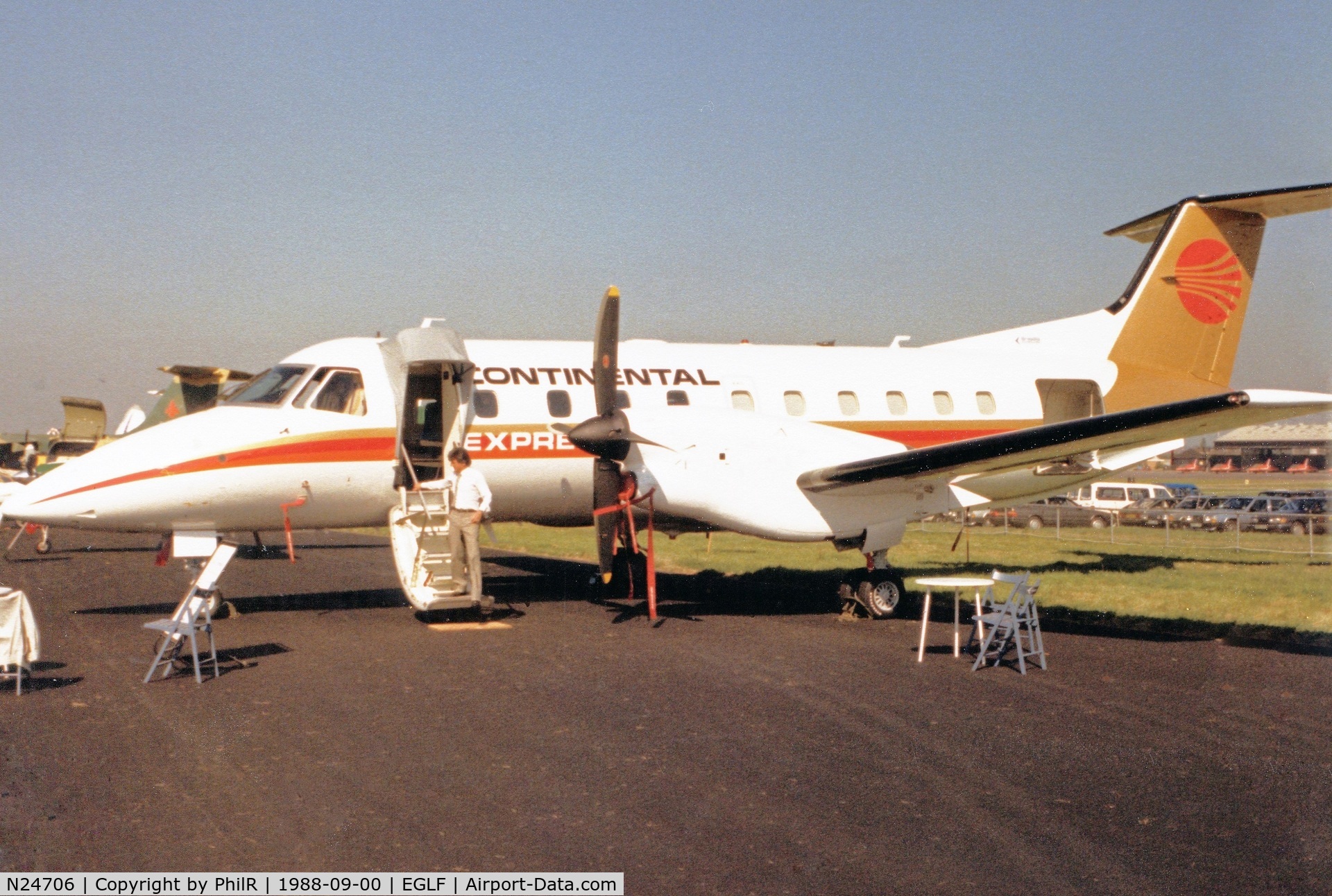 N24706, 1988 Embraer EMB-120RT Brasilia C/N 120093, N24706 1988 Embraer 120RT Brasilia Continental Express FAB