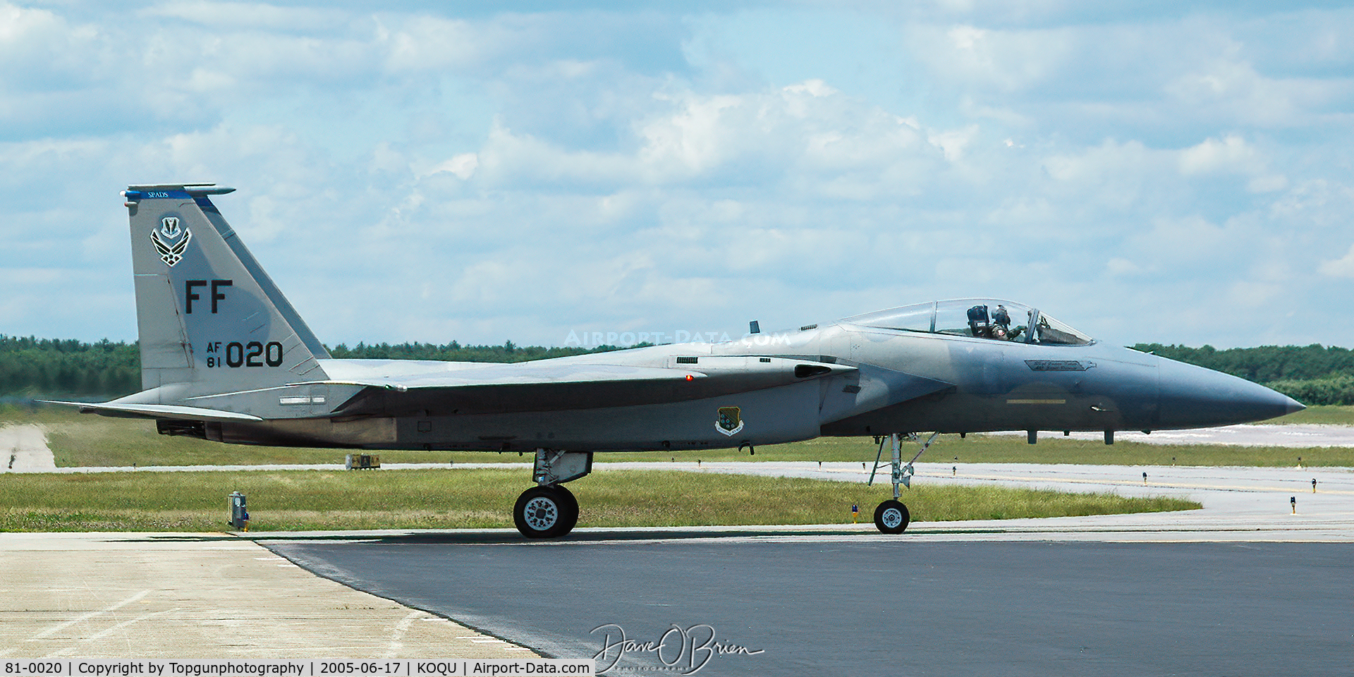 81-0020, 1981 McDonnell Douglas F-15C Eagle C/N 0733/C203, F-15 Demo holds short