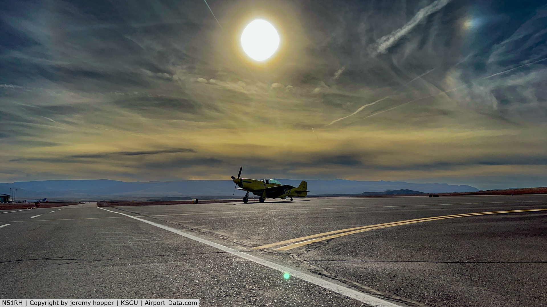 N51RH, North American P-51D Mustang C/N 44-74739, Sunset taxi