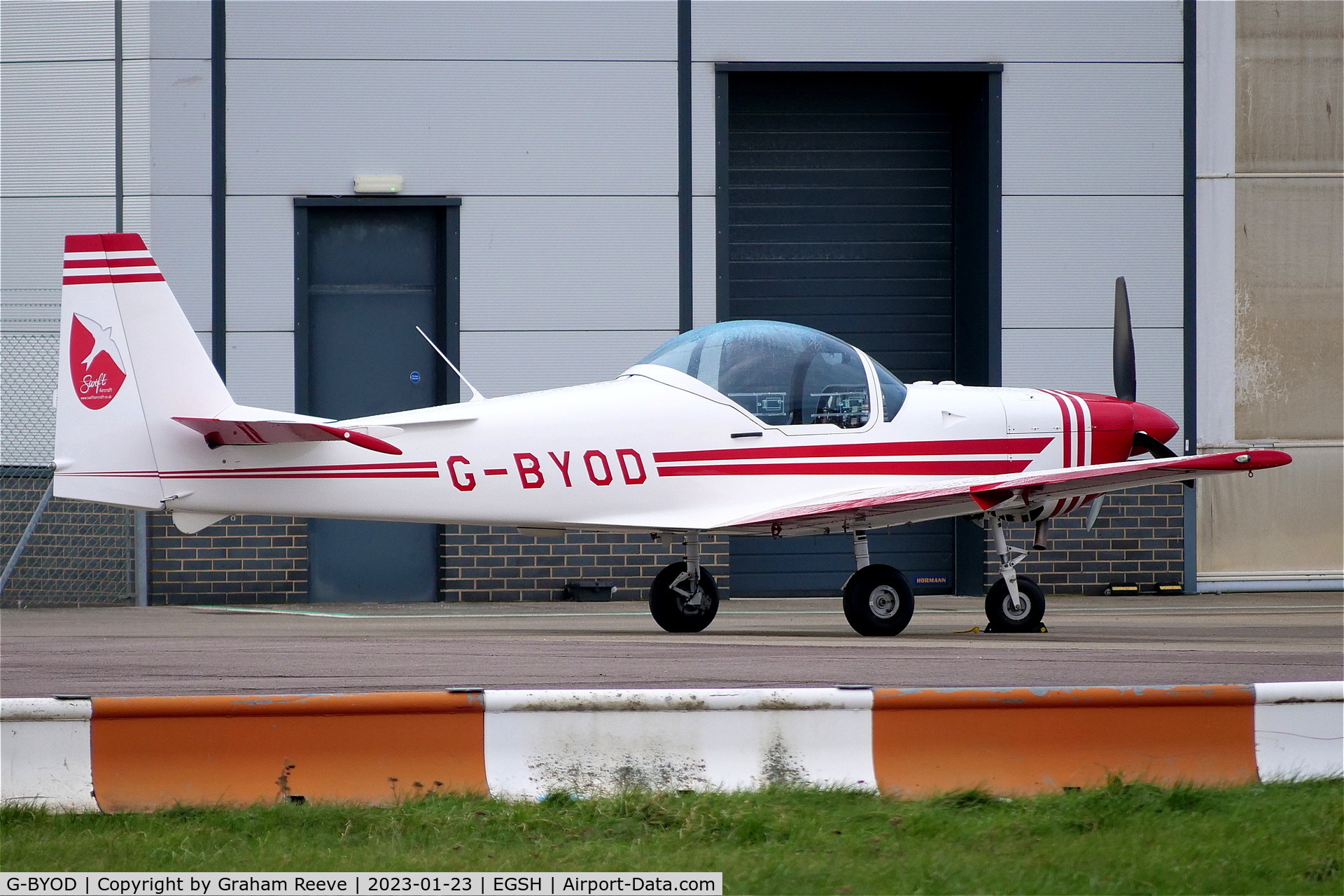 G-BYOD, 2001 Slingsby T-67M-200 Firefly C/N 2265, Parked at Norwich.