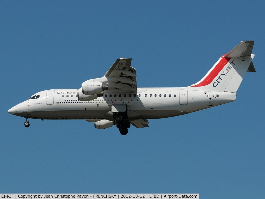 EI-RJF, 1998 British Aerospace Avro 146-RJ85A C/N E2337, CityJet