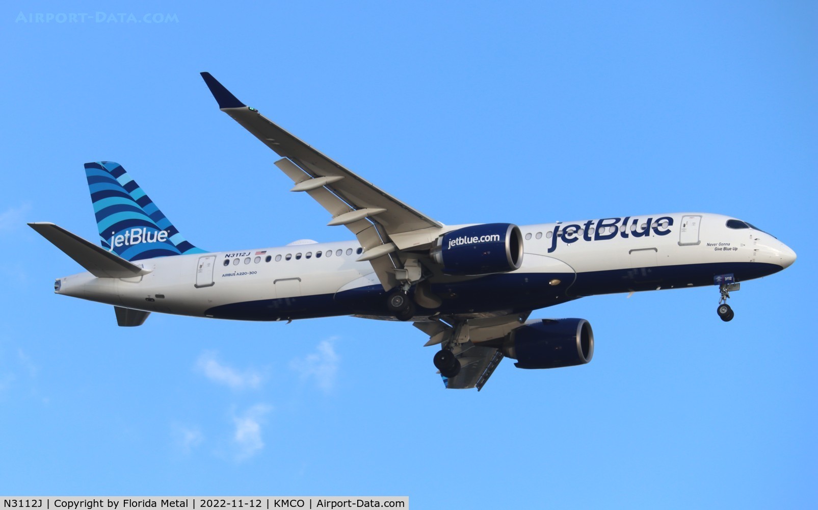N3112J, 2022 Airbus A220-300 C/N 55158, JetBlue A220-300 zx