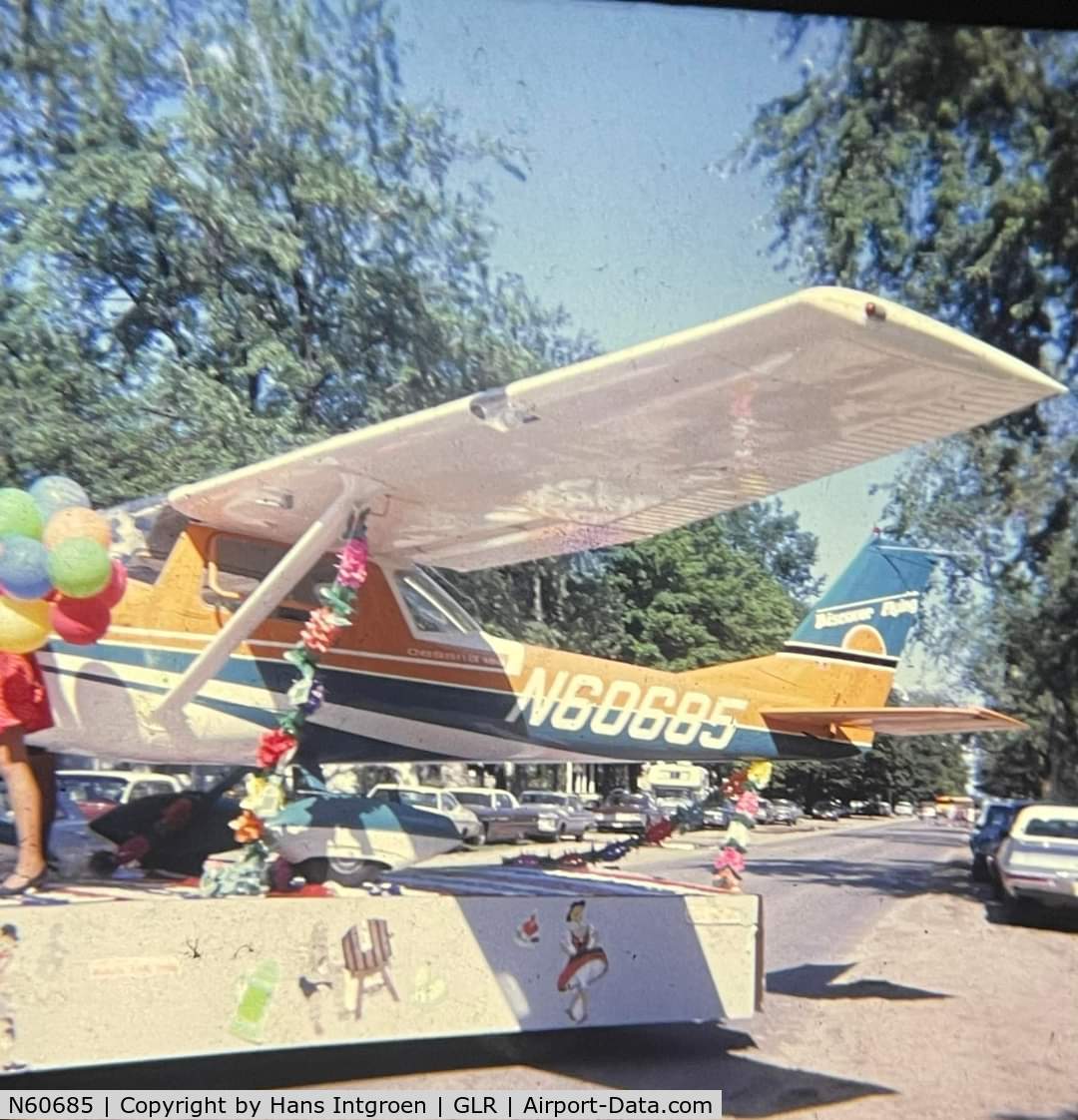 N60685, 1969 Cessna 150J C/N 15070500, As seen as a parade float in the 70s on Gaylord, Michigan.