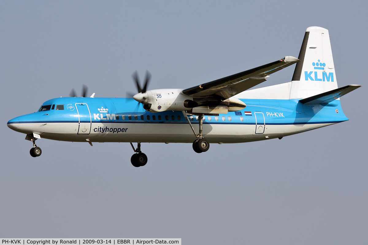 PH-KVK, 1991 Fokker 50 C/N 20219, at bru