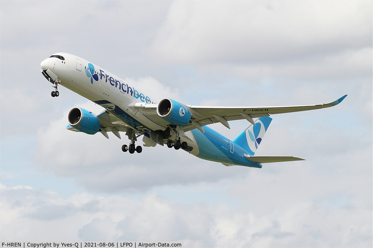 F-HREN, 2020 Airbus A350-941 C/N 433, Airbus A350-941, Take off rwy 24, Paris-Orly airport (LFPO-ORY)