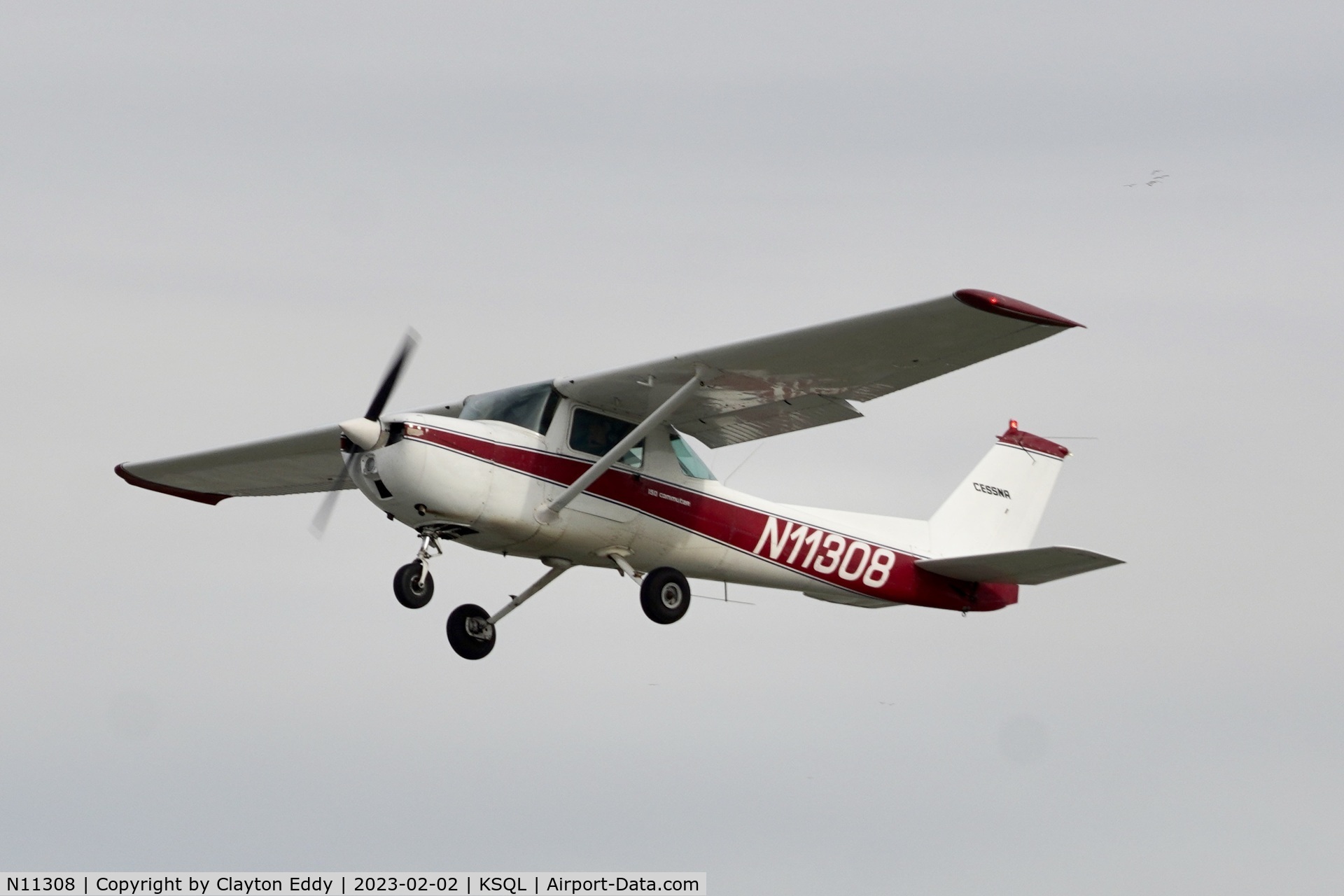 N11308, 1973 Cessna 150L C/N 15075317, San Carlos Airport in California 2023.