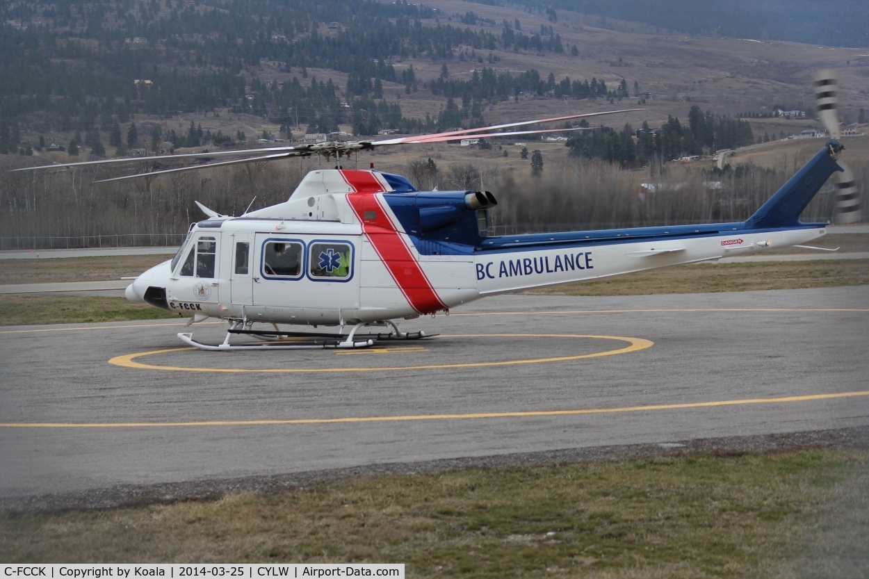 C-FCCK, 1990 Bell 412 C/N 36009, Ambulance flight