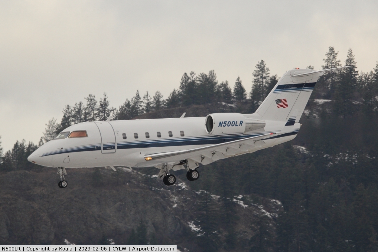 N500LR, 1987 Canadair Challenger 601-3A (CL-600-2B16) C/N 5012, Arrival from Van Nuys (VNY, CA).