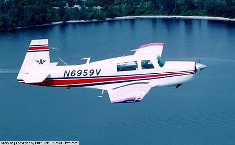 N6959V, 1975 Mooney M20F Executive C/N 22-1326, N6959V In Flight, circa 1994
Pilot - Chris C. Cole