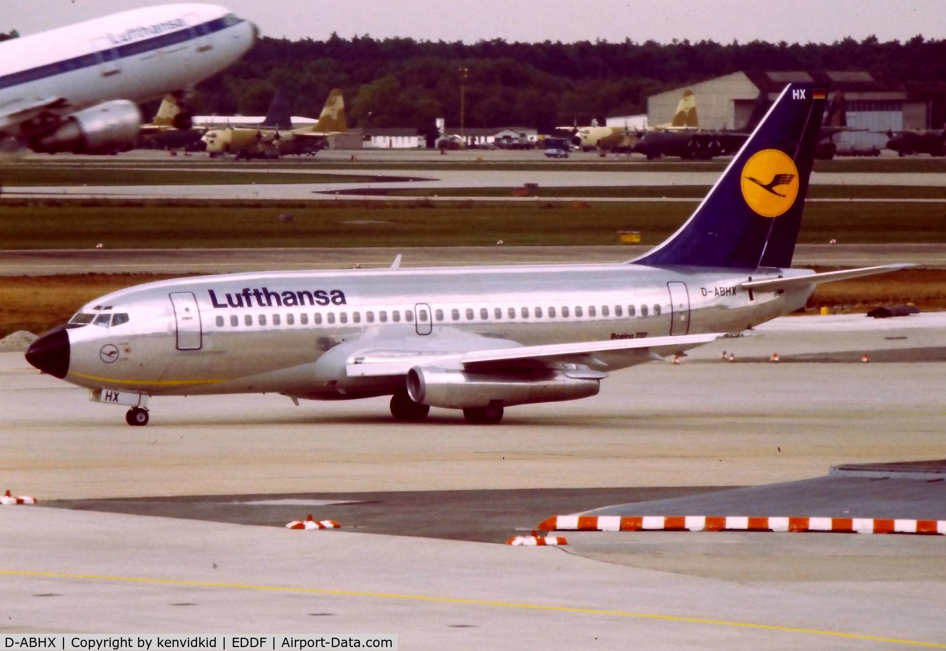 D-ABHX, 1982 Boeing 737-230 C/N 22637, At Frankfurt, early 1980's.