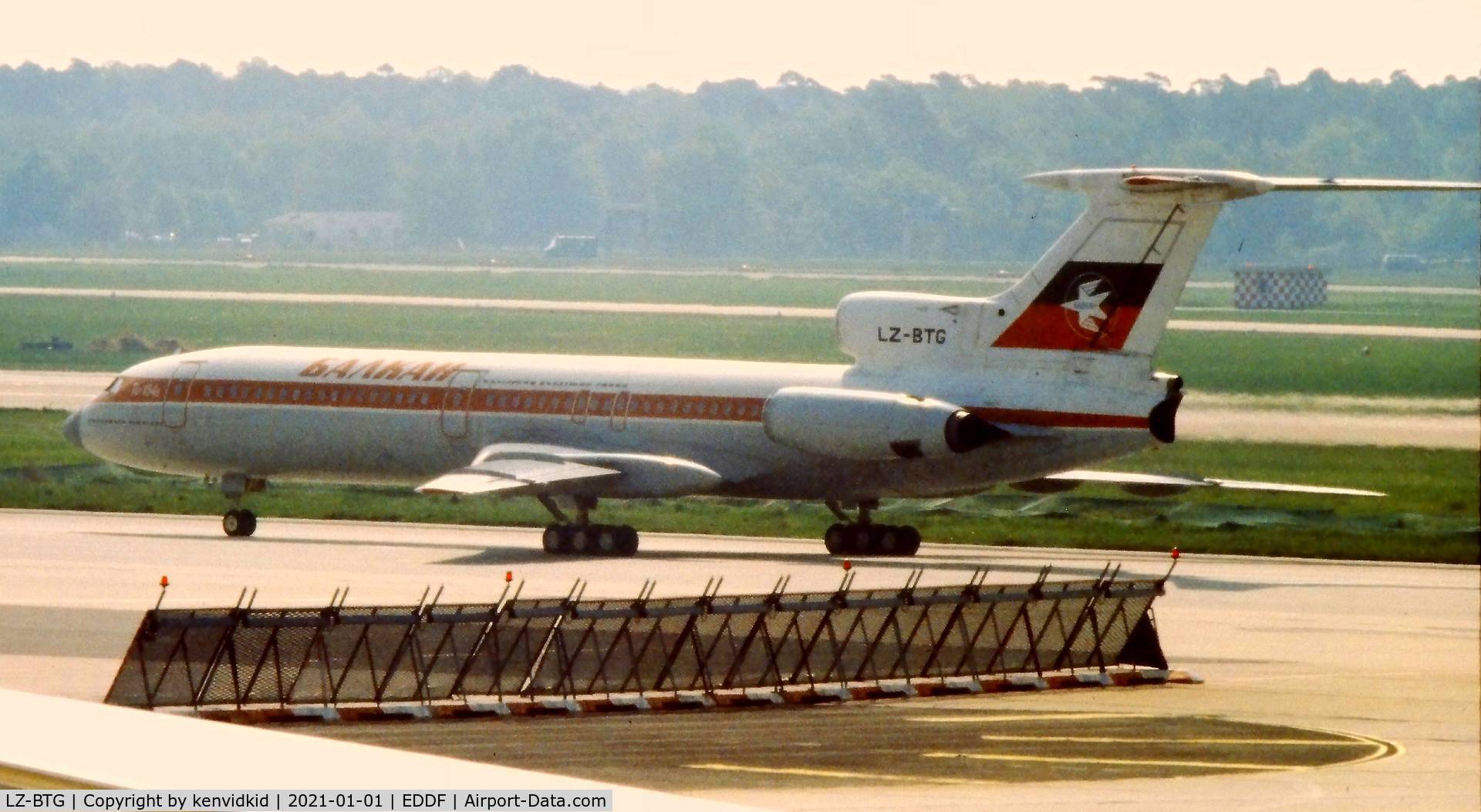 LZ-BTG, 1975 Tupolev Tu-154A C/N 75A095, At Frankfurt, early 1980's.
