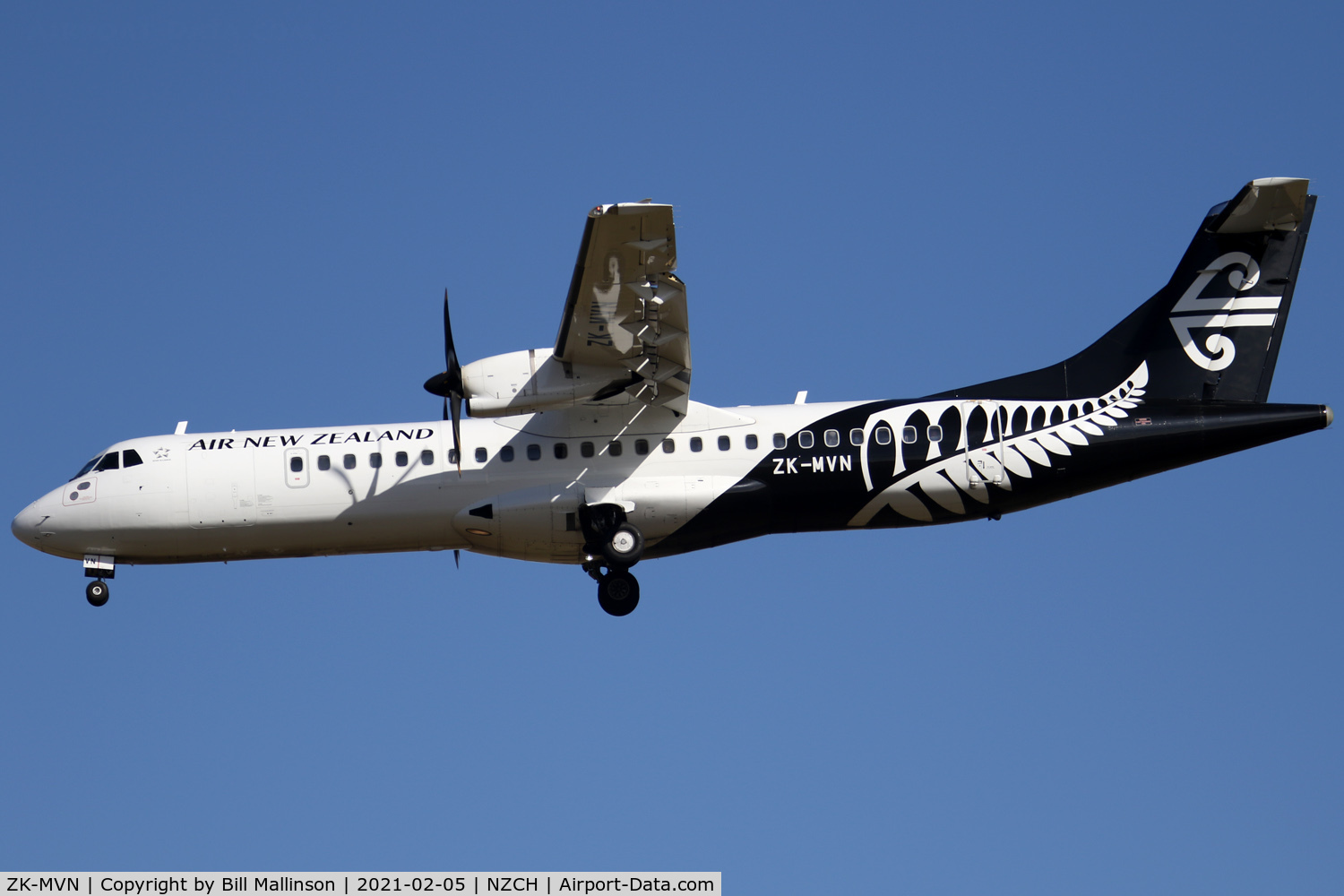 ZK-MVN, 2016 ATR 72-600 C/N 1353, finals to 20 from WLG