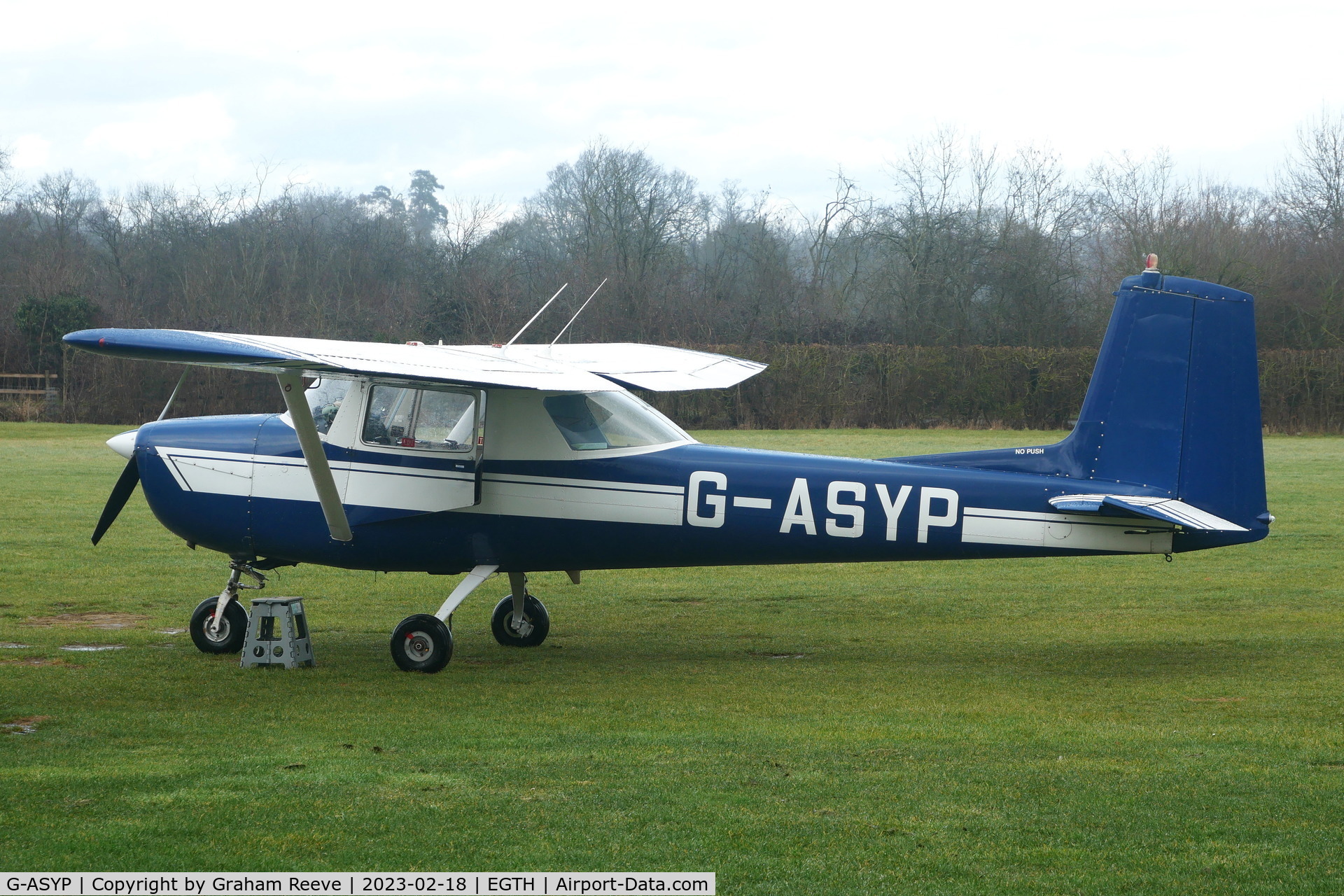 G-ASYP, 1964 Cessna 150E C/N 150-60794, Parked at Old Warden.