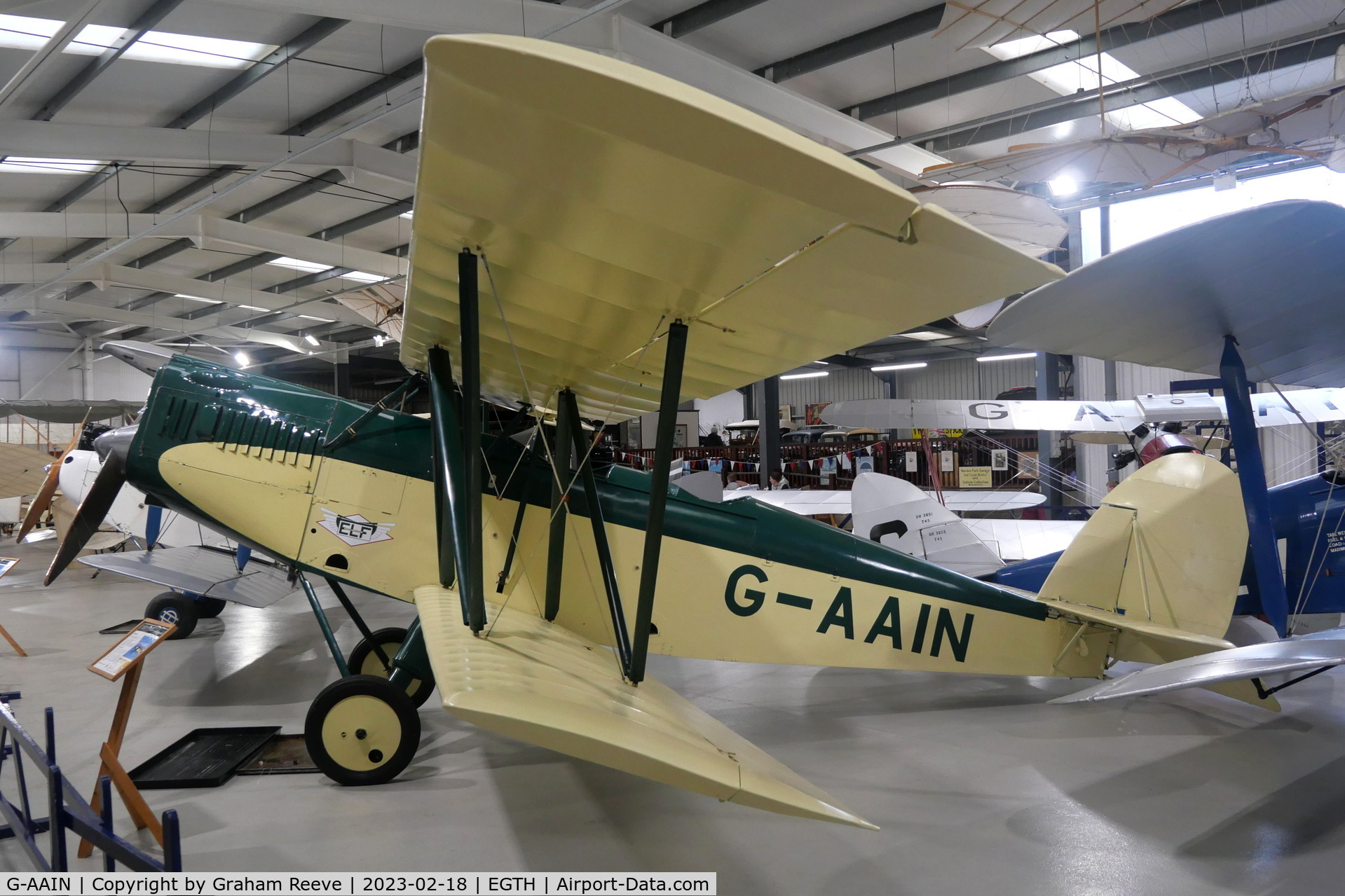 G-AAIN, 1934 Parnall Elf II C/N J.6, On display at the Shuttleworth Collection, Old Warden.