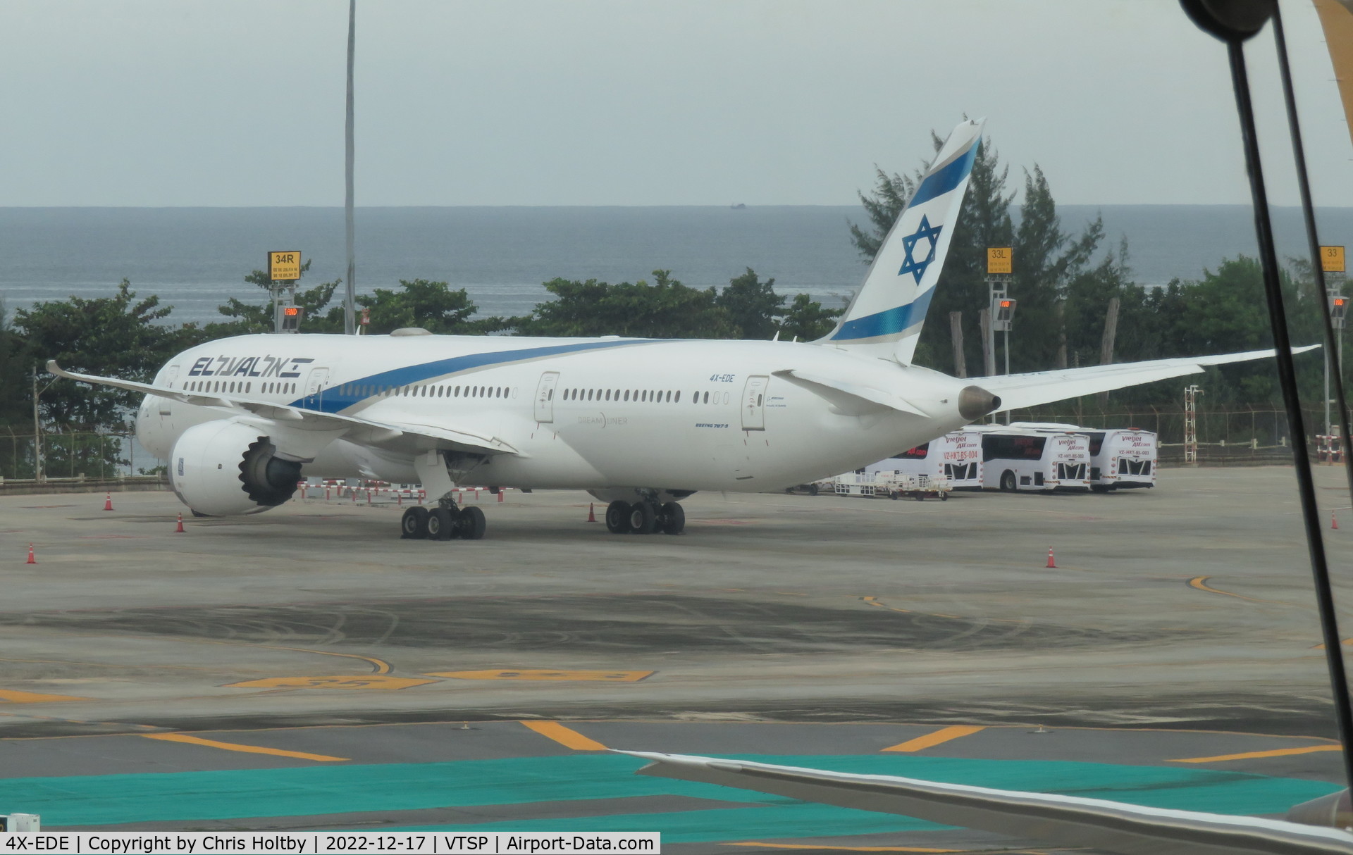 4X-EDE, 2018 Boeing 787-9 Dreamliner C/N 63393, Parked at Phuket International Thailand